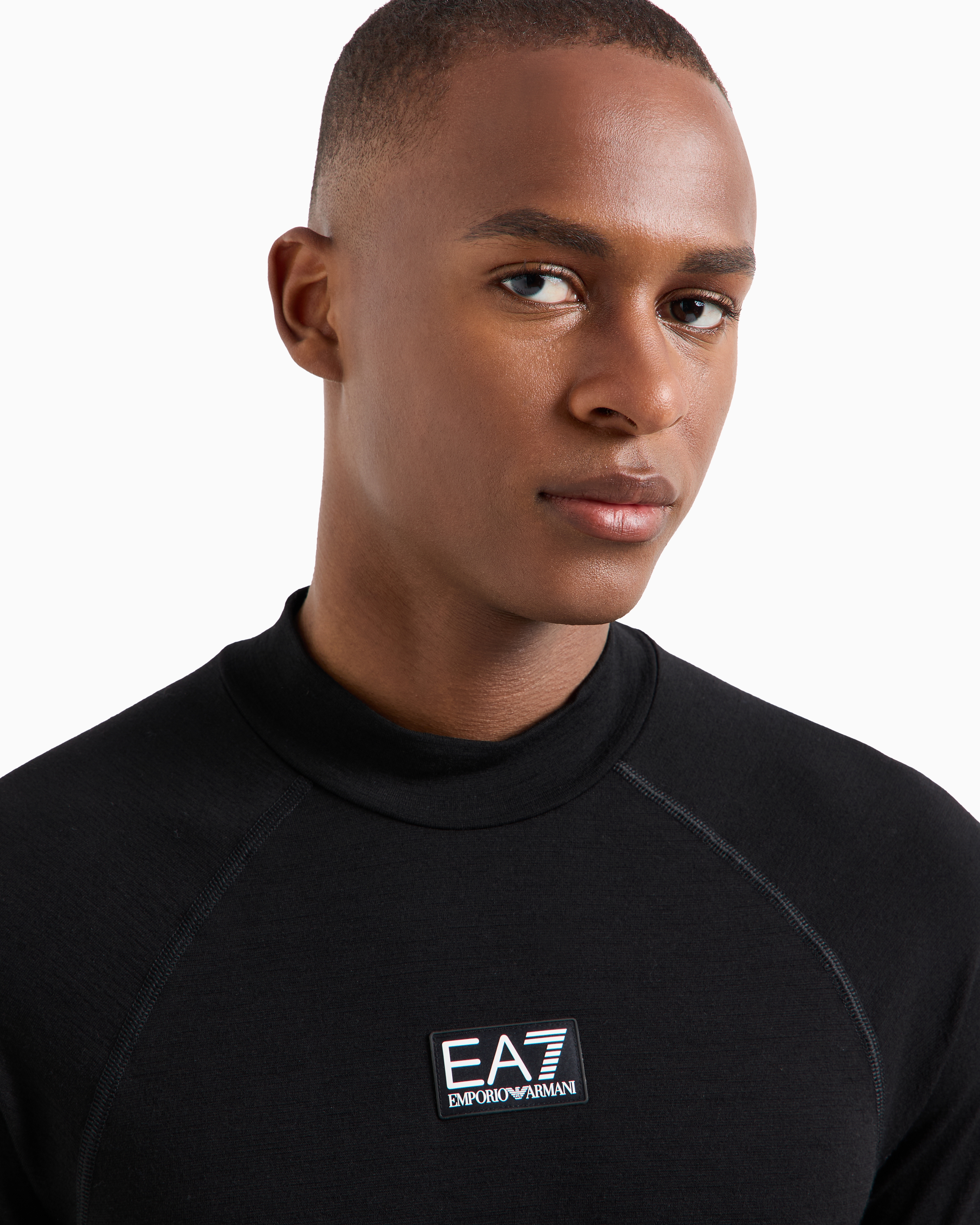 Shop Ea7 Active Tops In Black