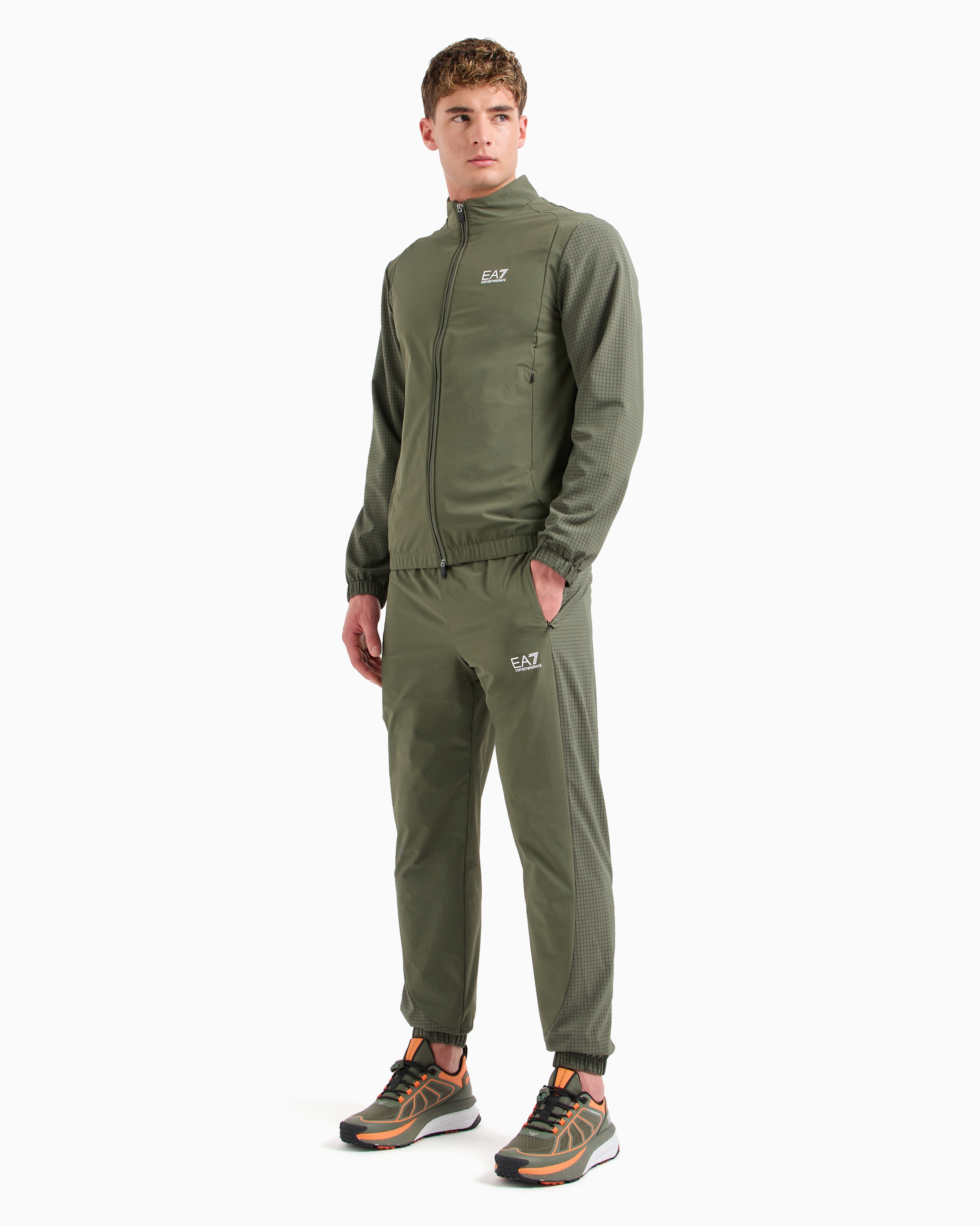 Shop Ea7 Tennis Pro Tracksuit In Ventus7 Technical Fabric In Vert Militaire