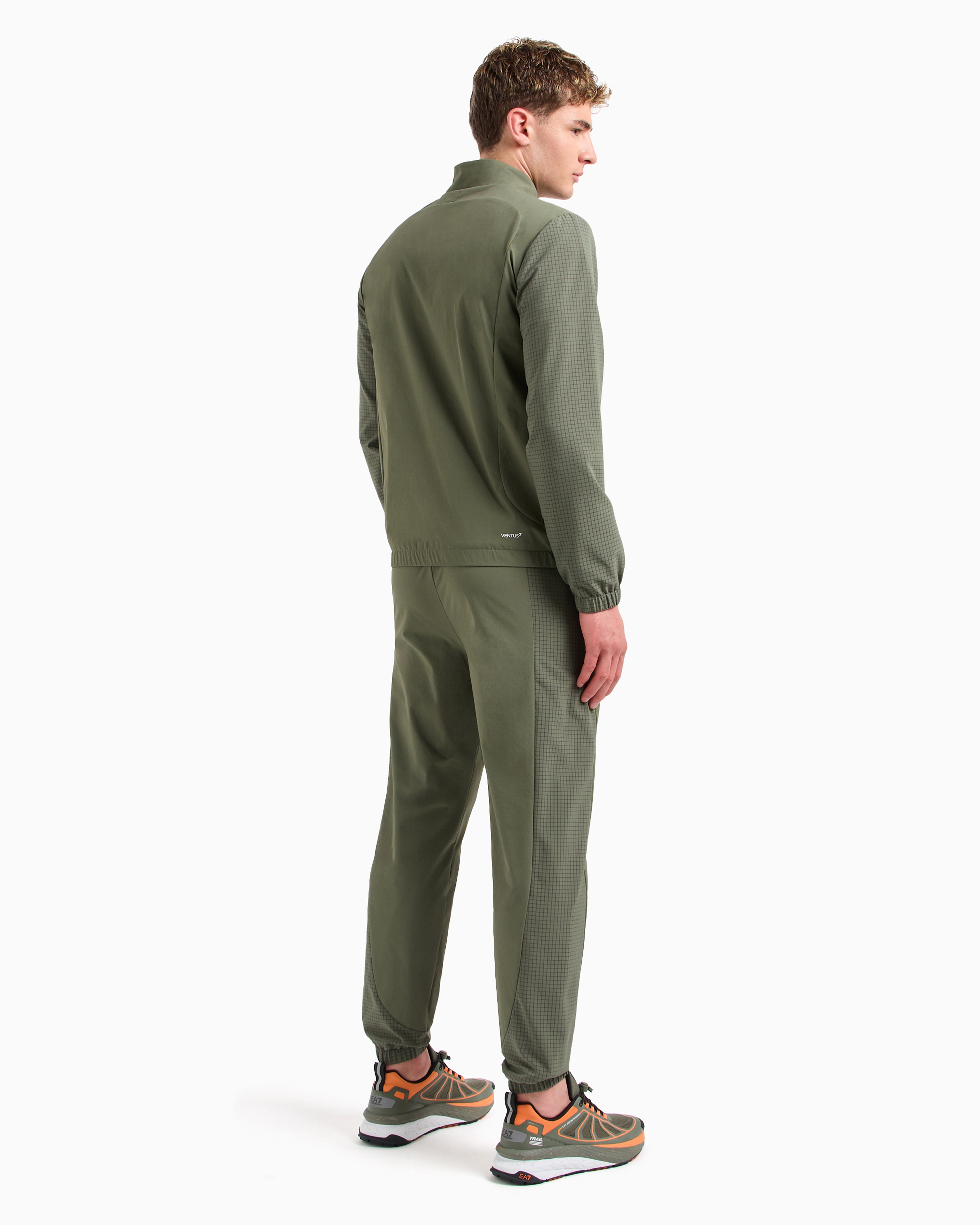 Shop Ea7 Tennis Pro Tracksuit In Ventus7 Technical Fabric In Vert Militaire