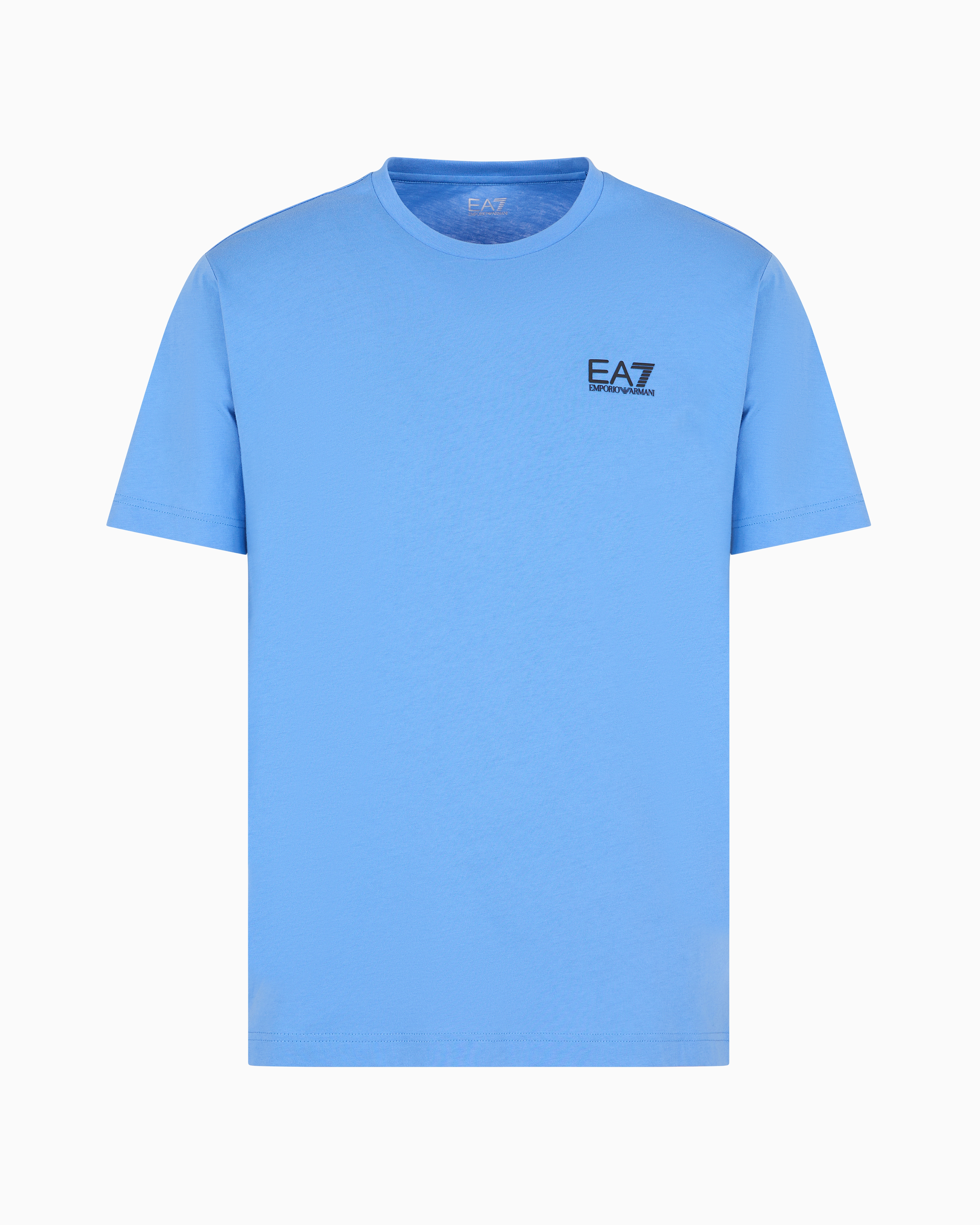 Ea7 Official Store Core Identity T-shirt Aus Pima-baumwolle In Blue