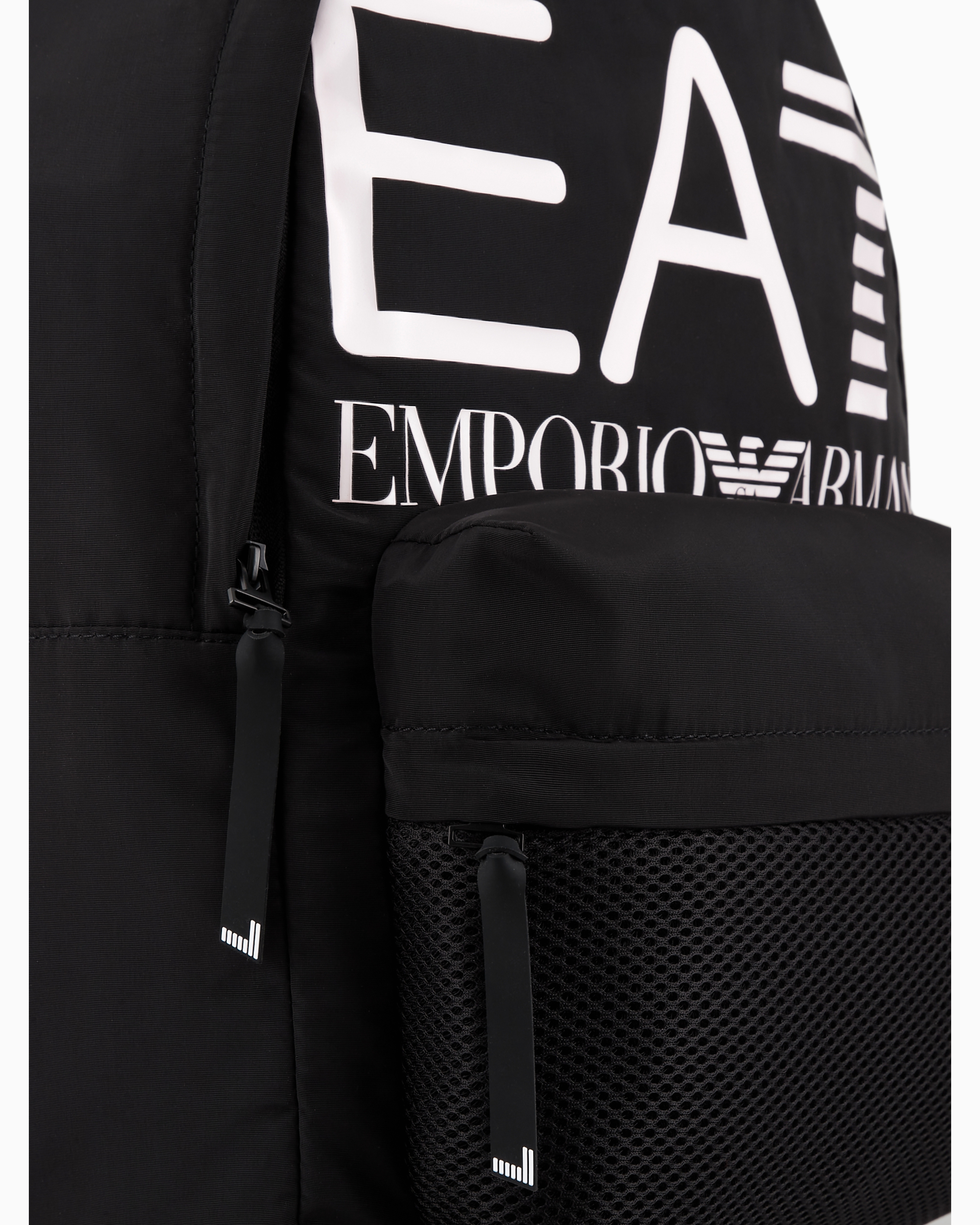 Ea7 Technical-fabric Backpack With Oversized Logo In Black