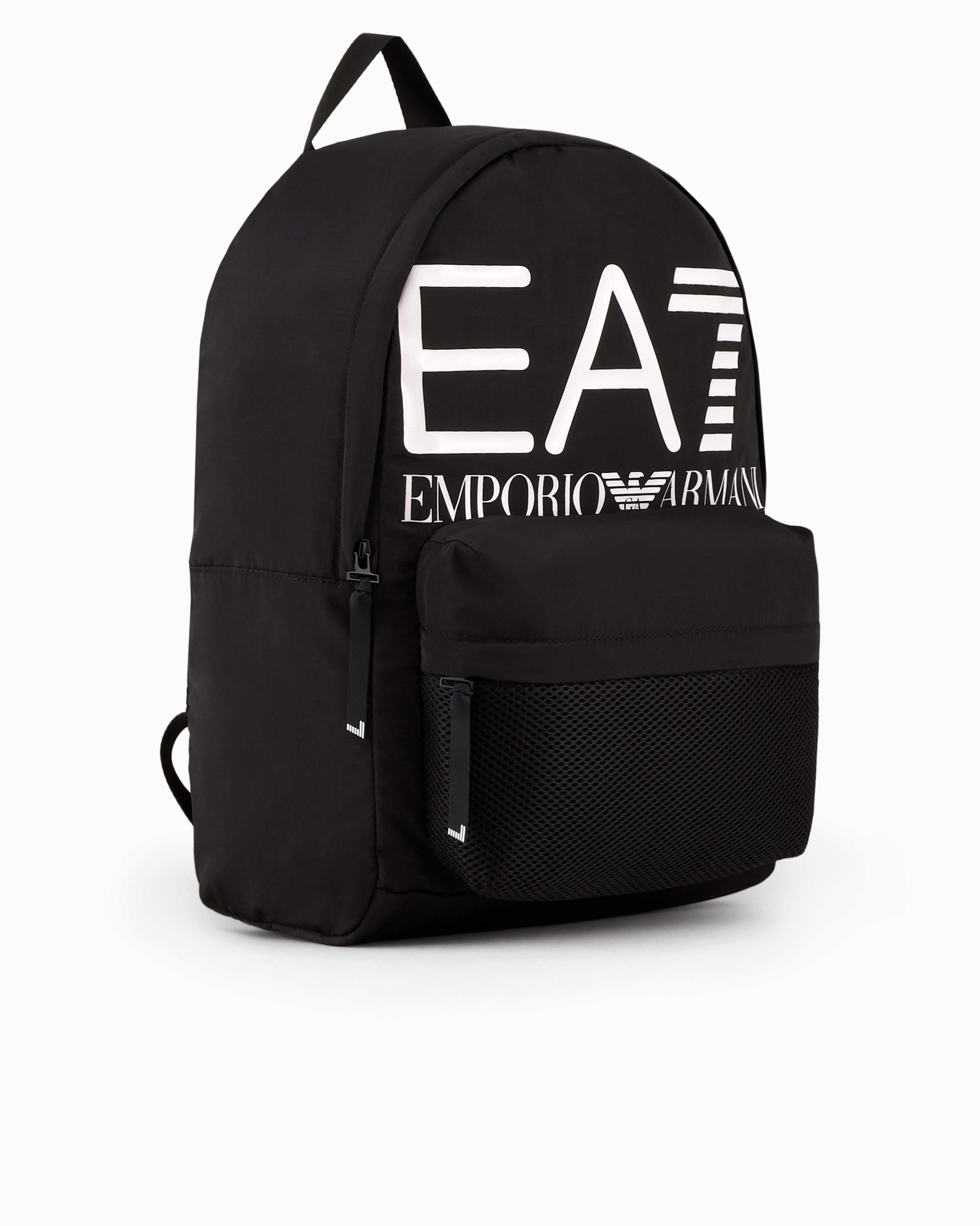 Ea7 Technical-fabric Backpack With Oversized Logo In Black