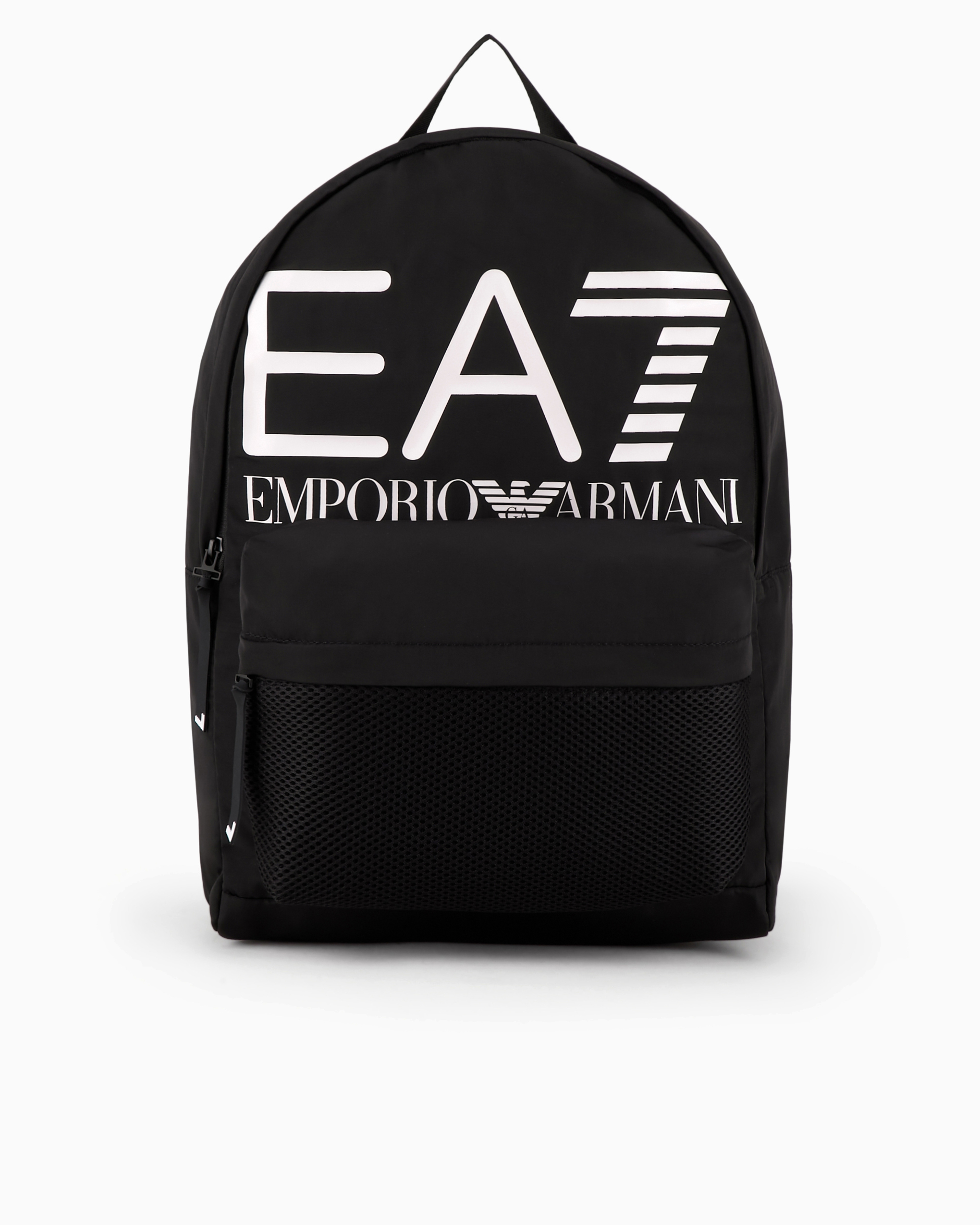 Ea7 Technical-fabric Backpack With Oversized Logo In Black