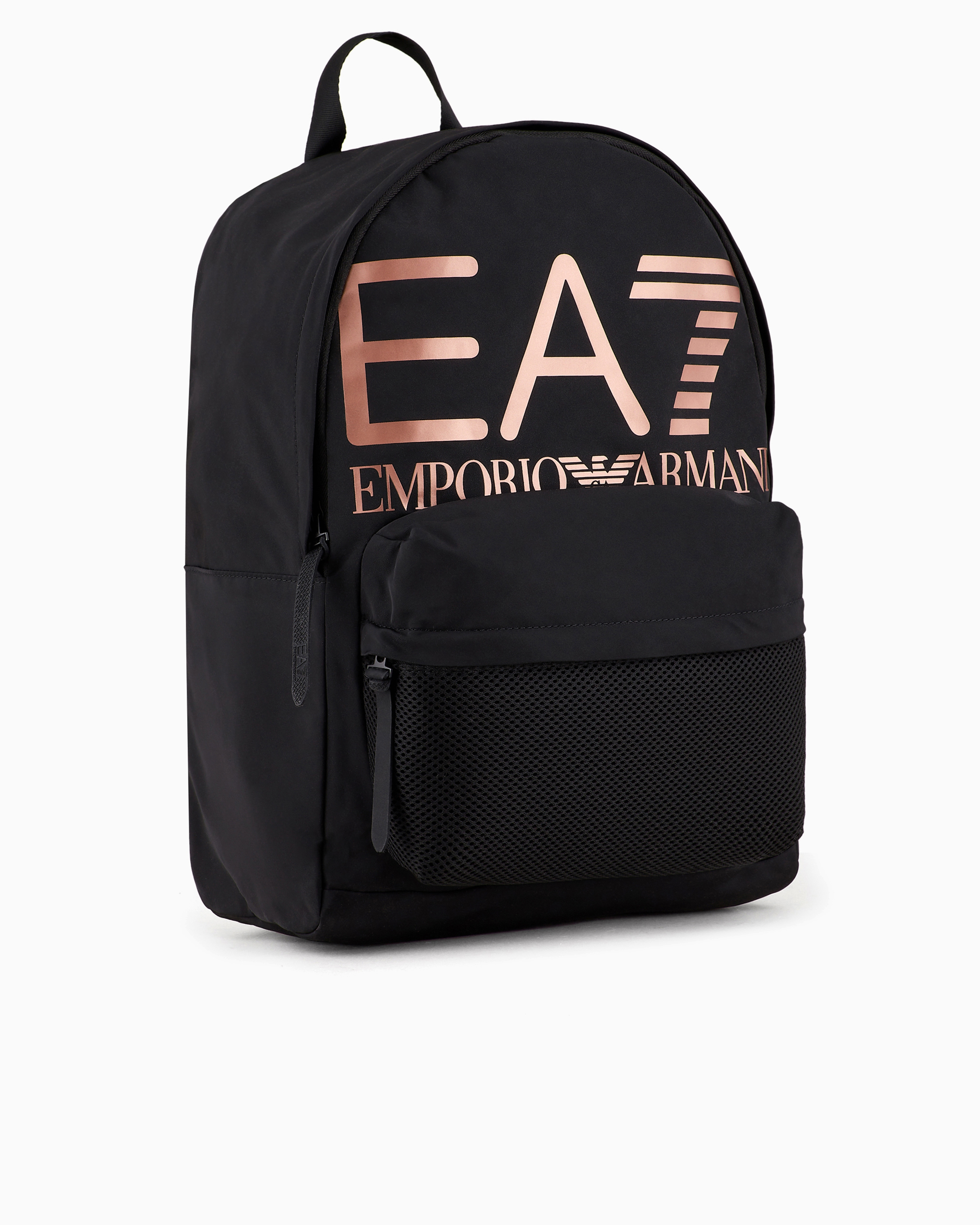 Shop Ea7 Technical-fabric Backpack With Oversized Logo In Weiss