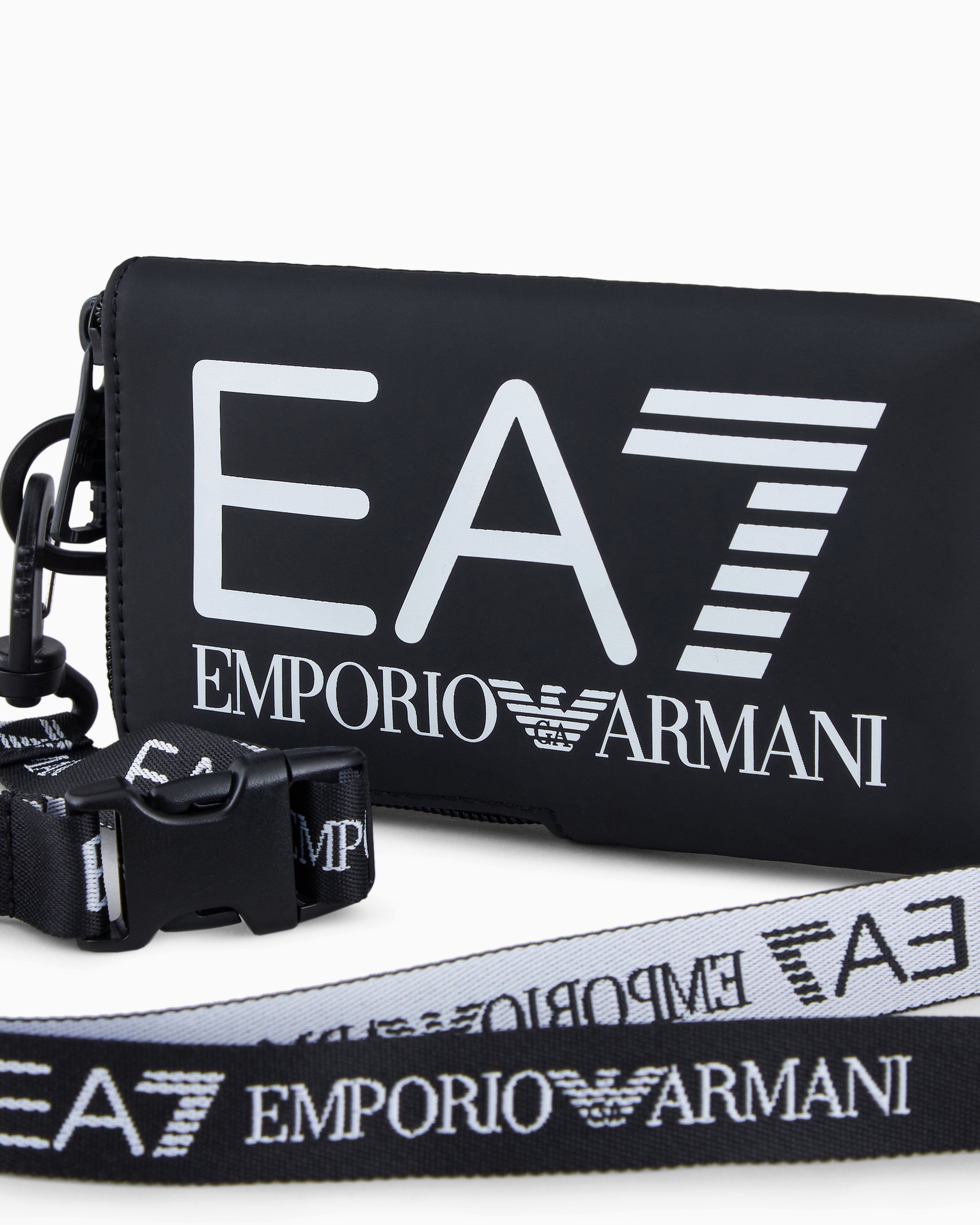 Shop Ea7 Mobile Phone Holder With Oversized Logo In Black