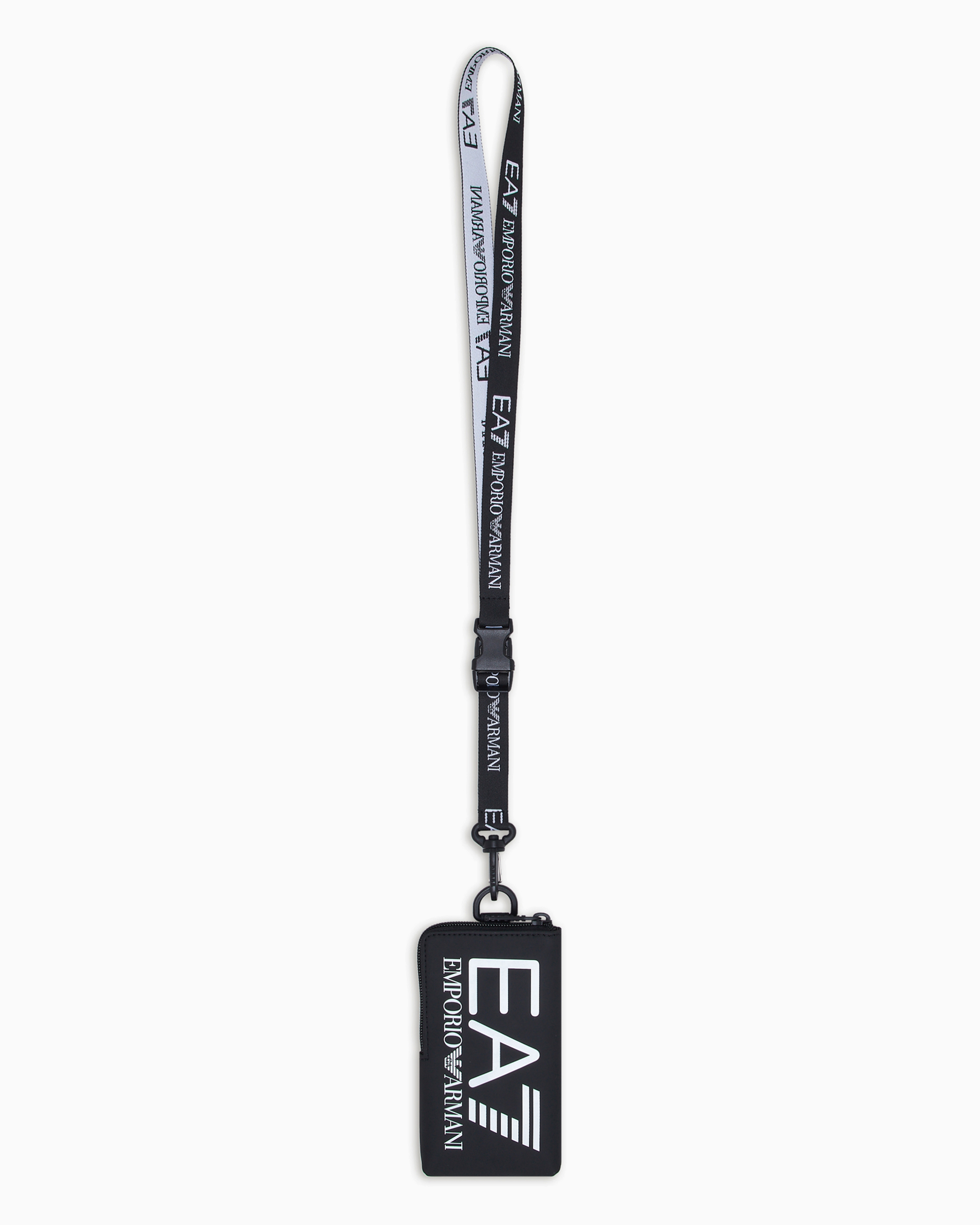 Ea7 Official Store Mobile Phone Holder With Oversized Logo In Black