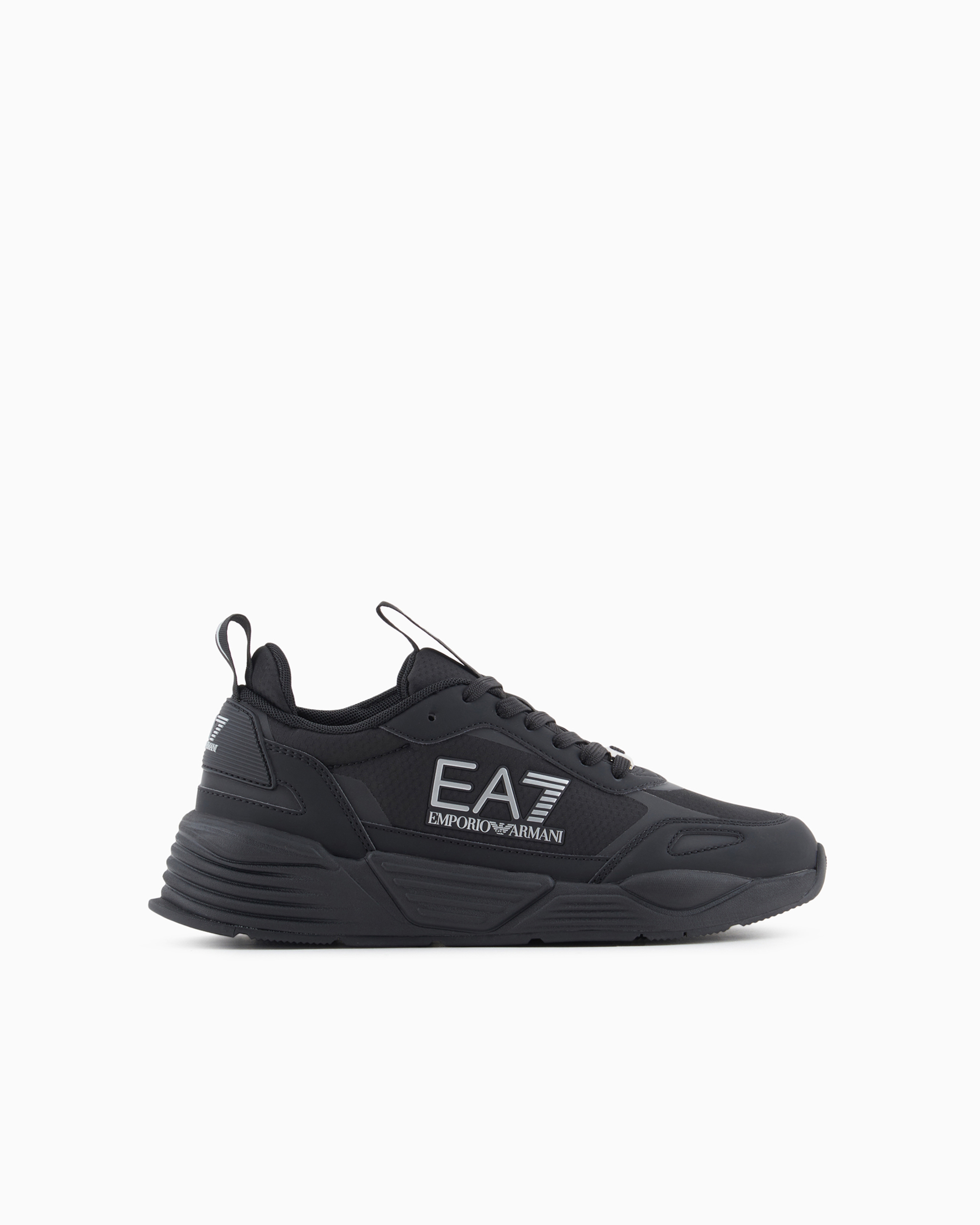 Ea7 Ace Runner Exagon Sneakers In Black