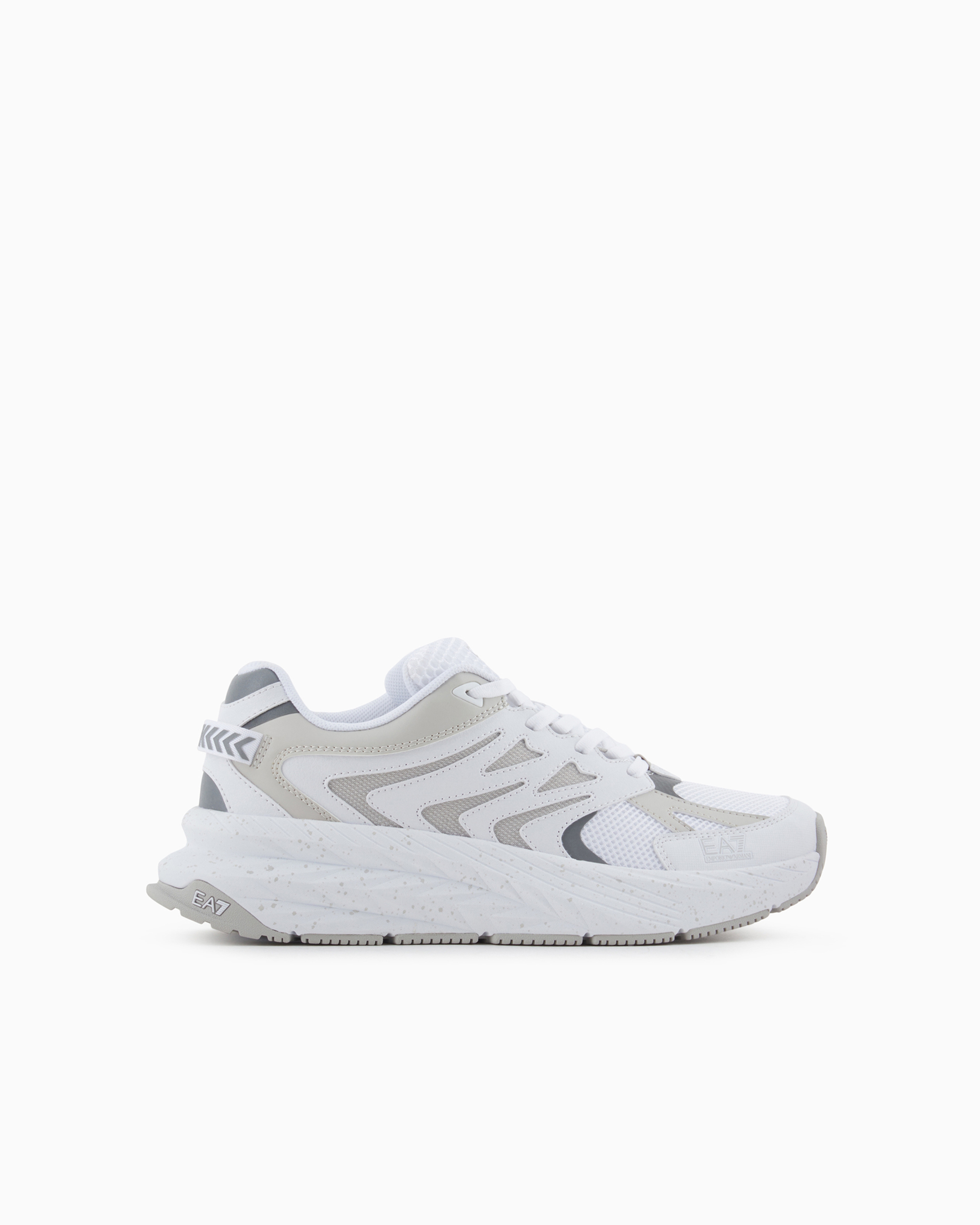 Ea7 Crusher Distance Sonic Dart Sneakers In White