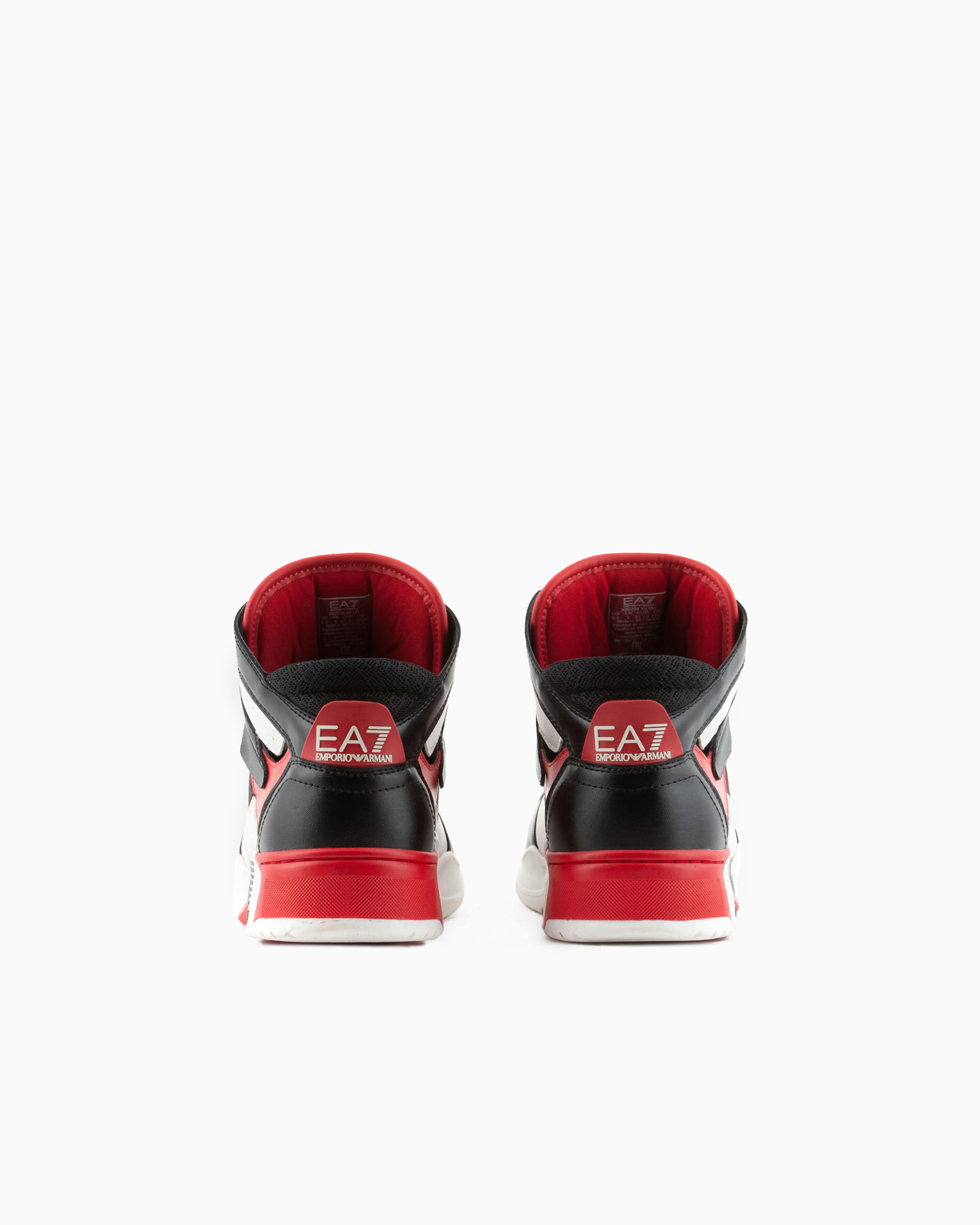 Shop Ea7 Mid-top Basketball Sneakers In Patterned