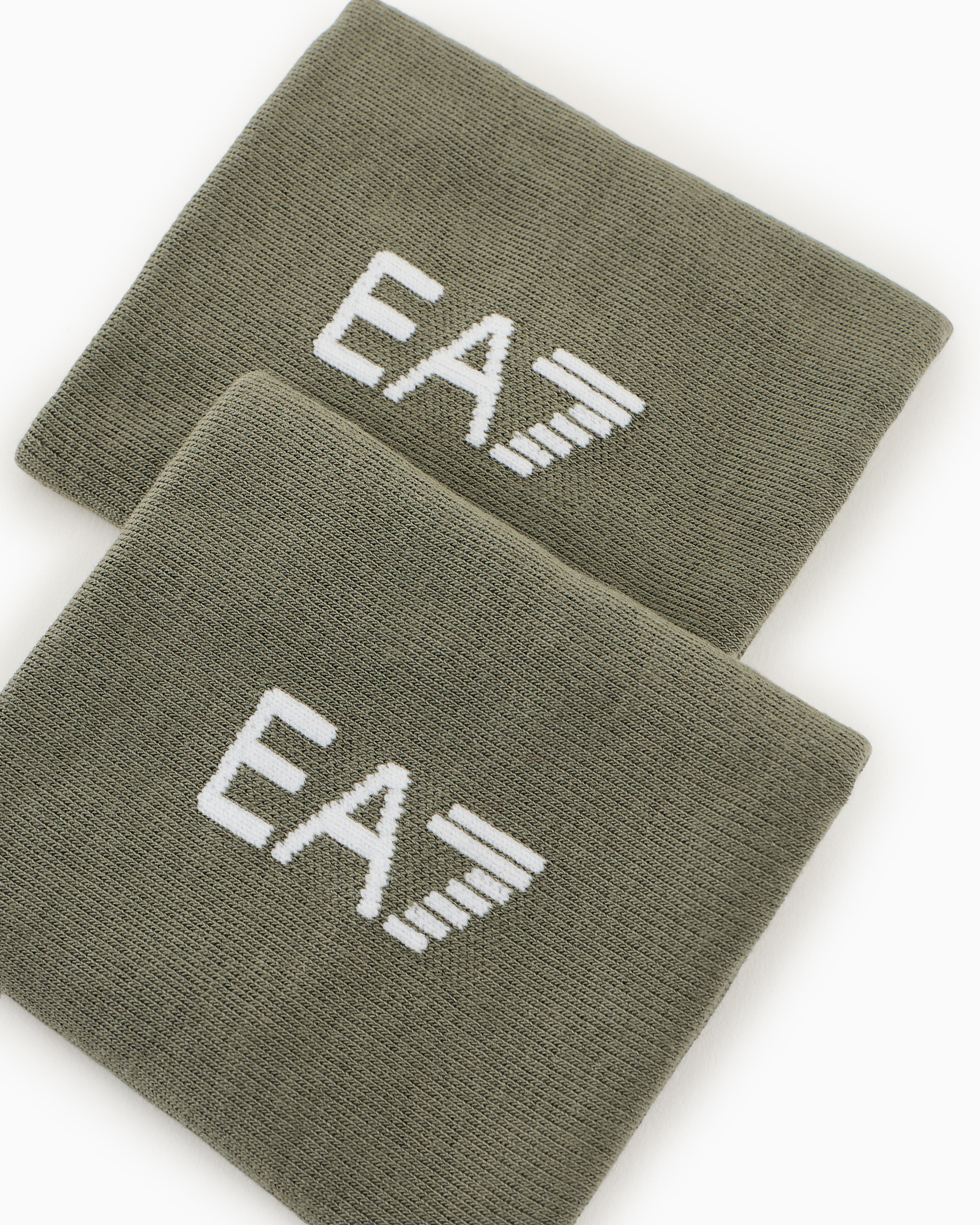 Shop Ea7 Tennis Pro Stretch-cotton Blend Wristbands In Gray