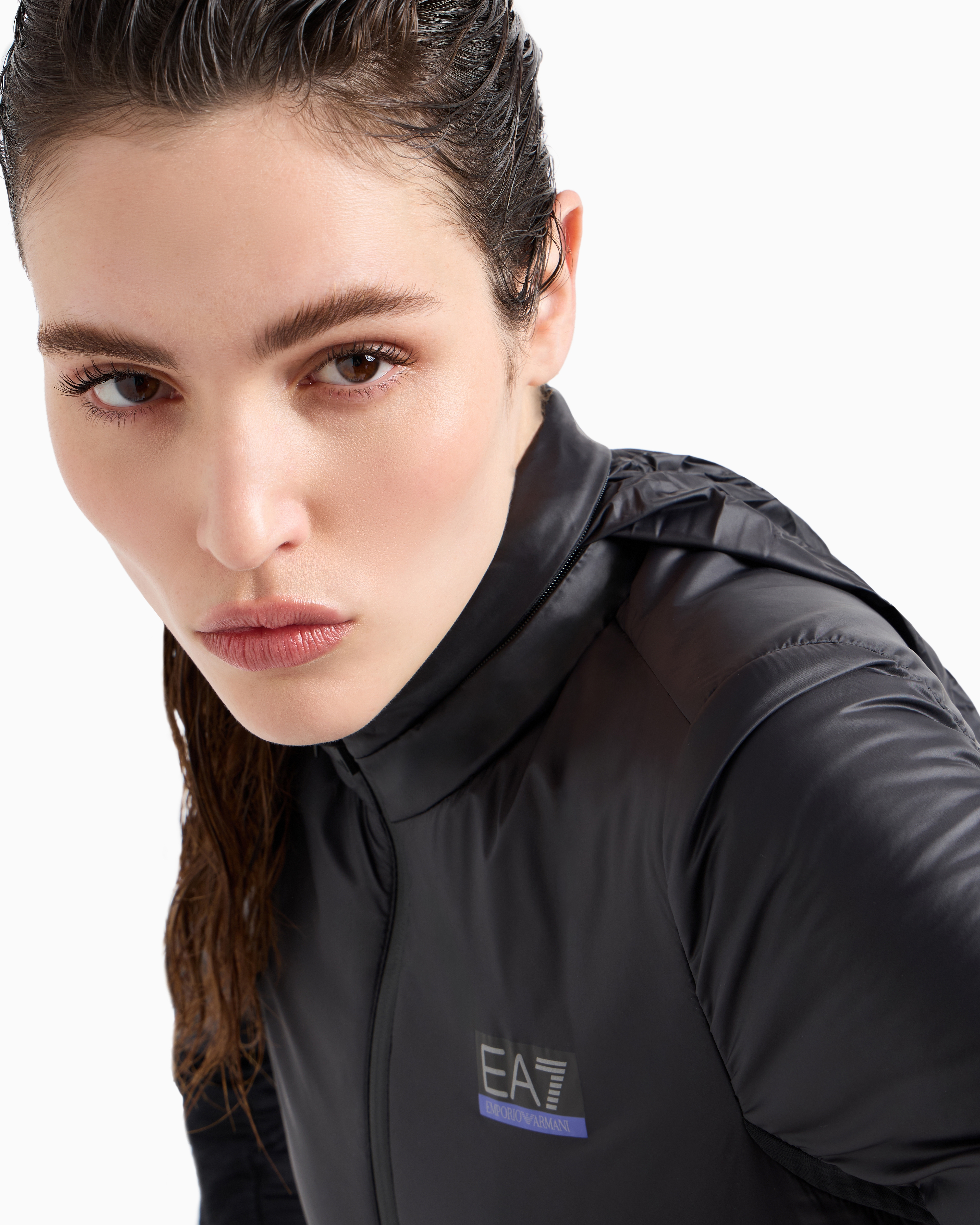 Ea7 Dynamic Athlete Zip-up Jacket In Furor7 Technical Fabric In Black