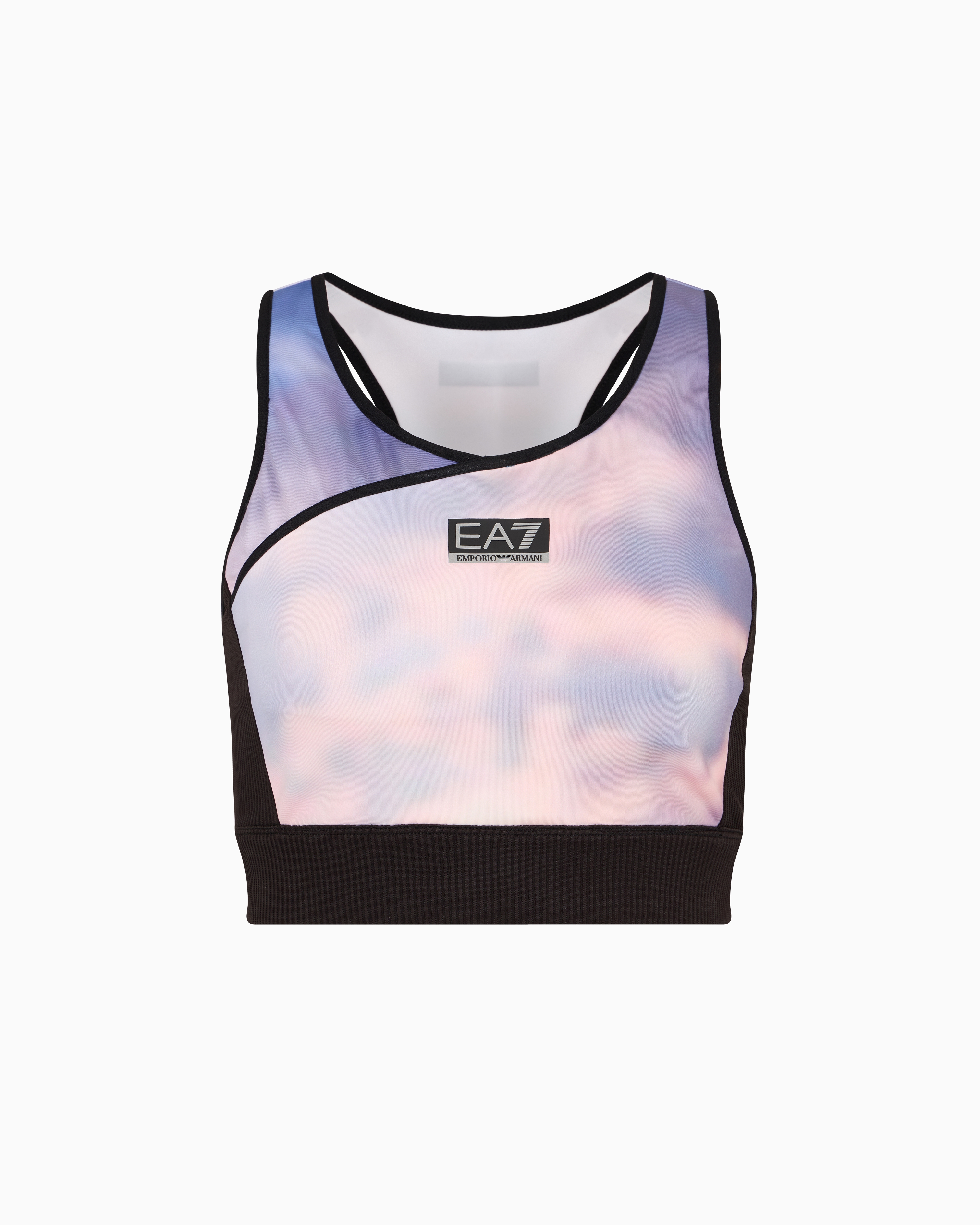 Ea7 Dynamic Athlete Sports Bra In Ventus7 Technical Fabric In Patterned