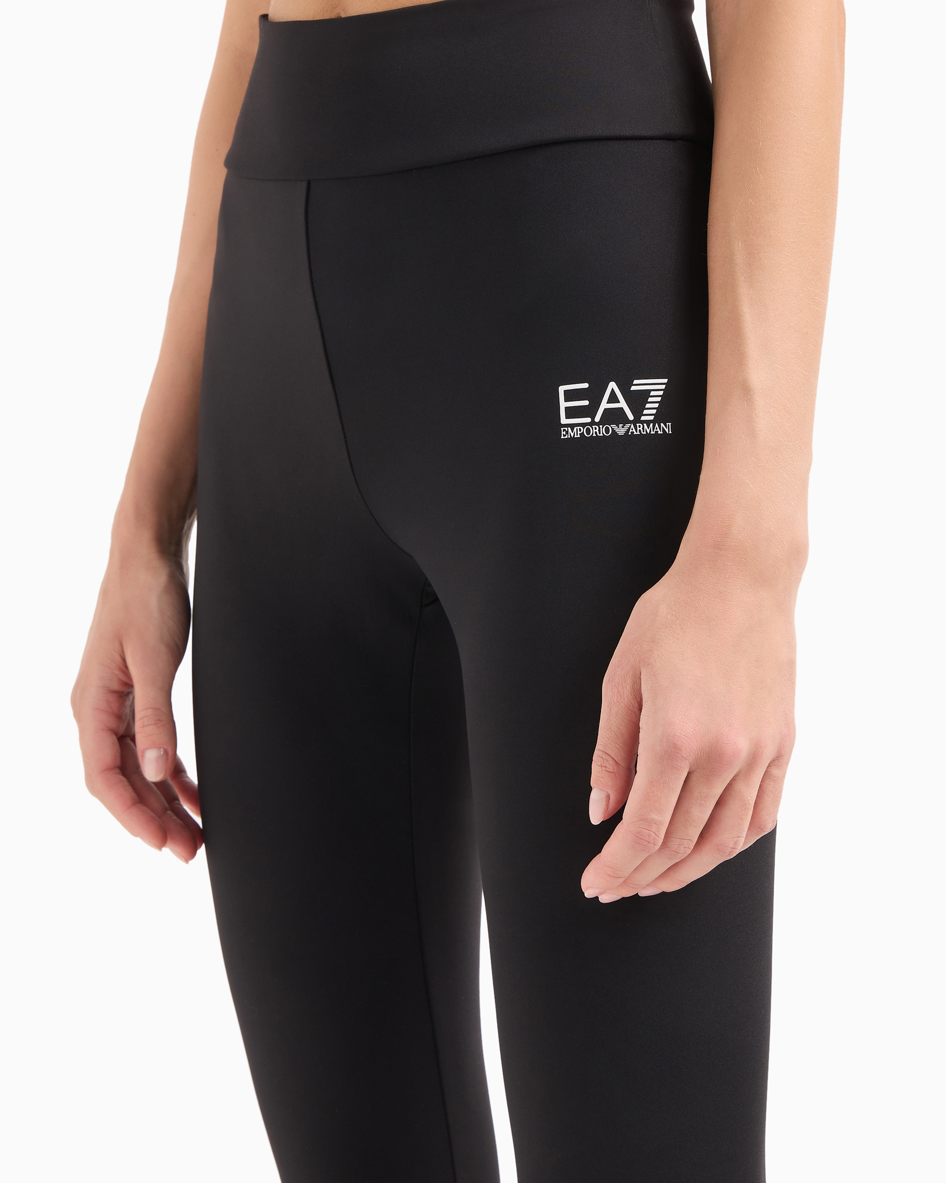 Ea7 Official Store Dynamic Athlete Leggings In Vigor7 Technical Fabric In Black