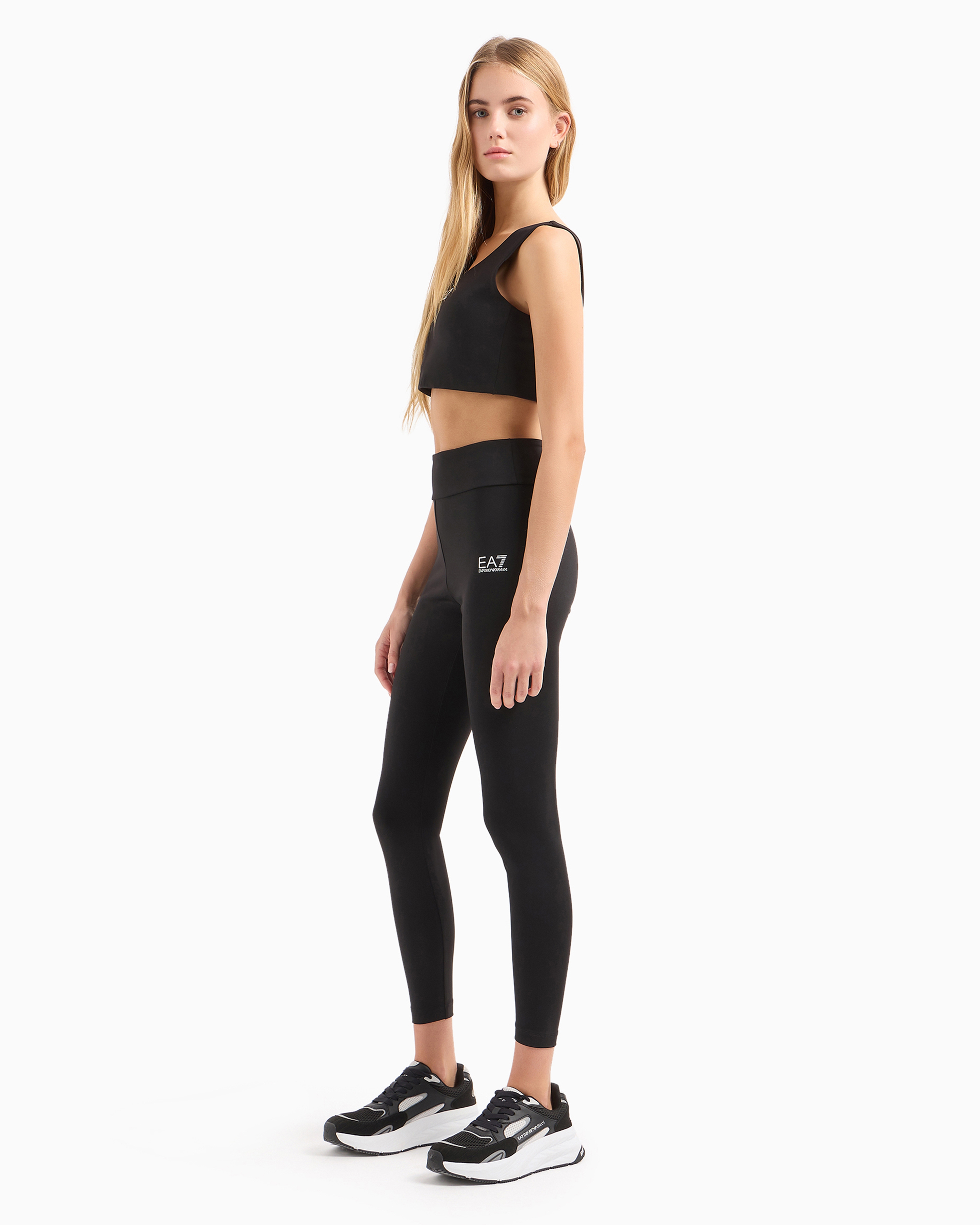 Ea7 Official Store Dynamic Athlete Leggings In Vigor7 Technical Fabric In Black