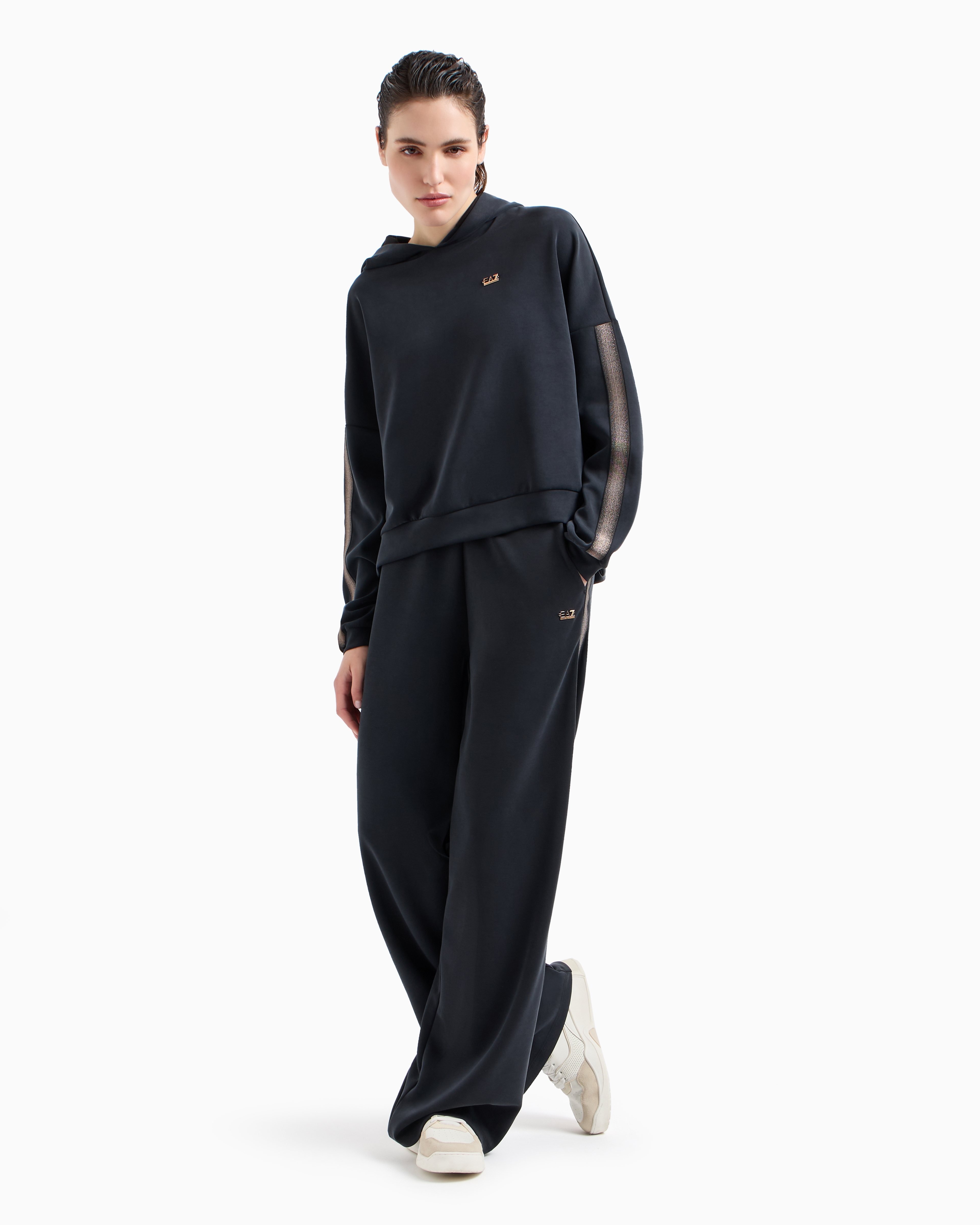 Shop Ea7 Precious Stretch Modal-blend Tracksuit In Black