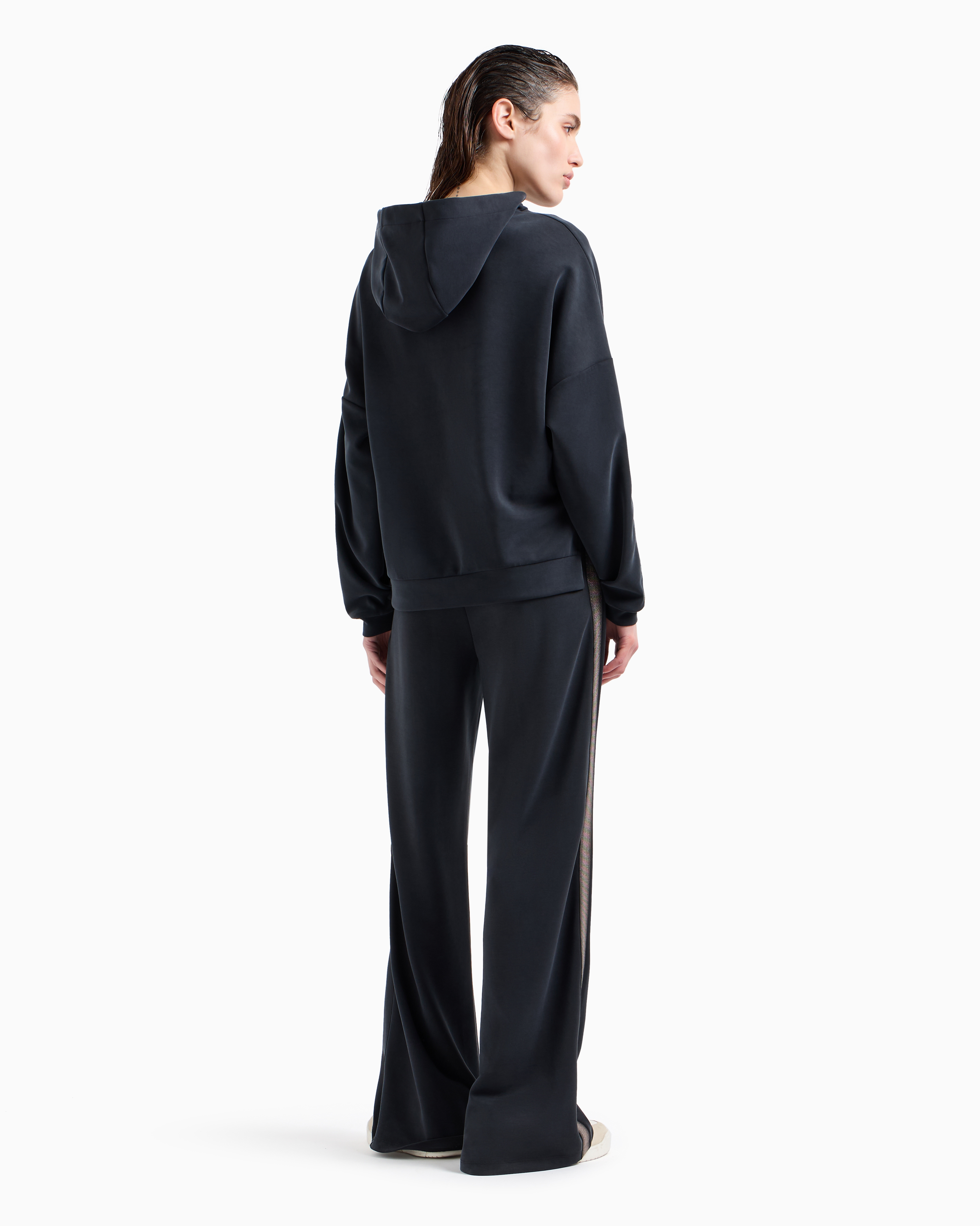 Shop Ea7 Precious Stretch Modal-blend Tracksuit In Black