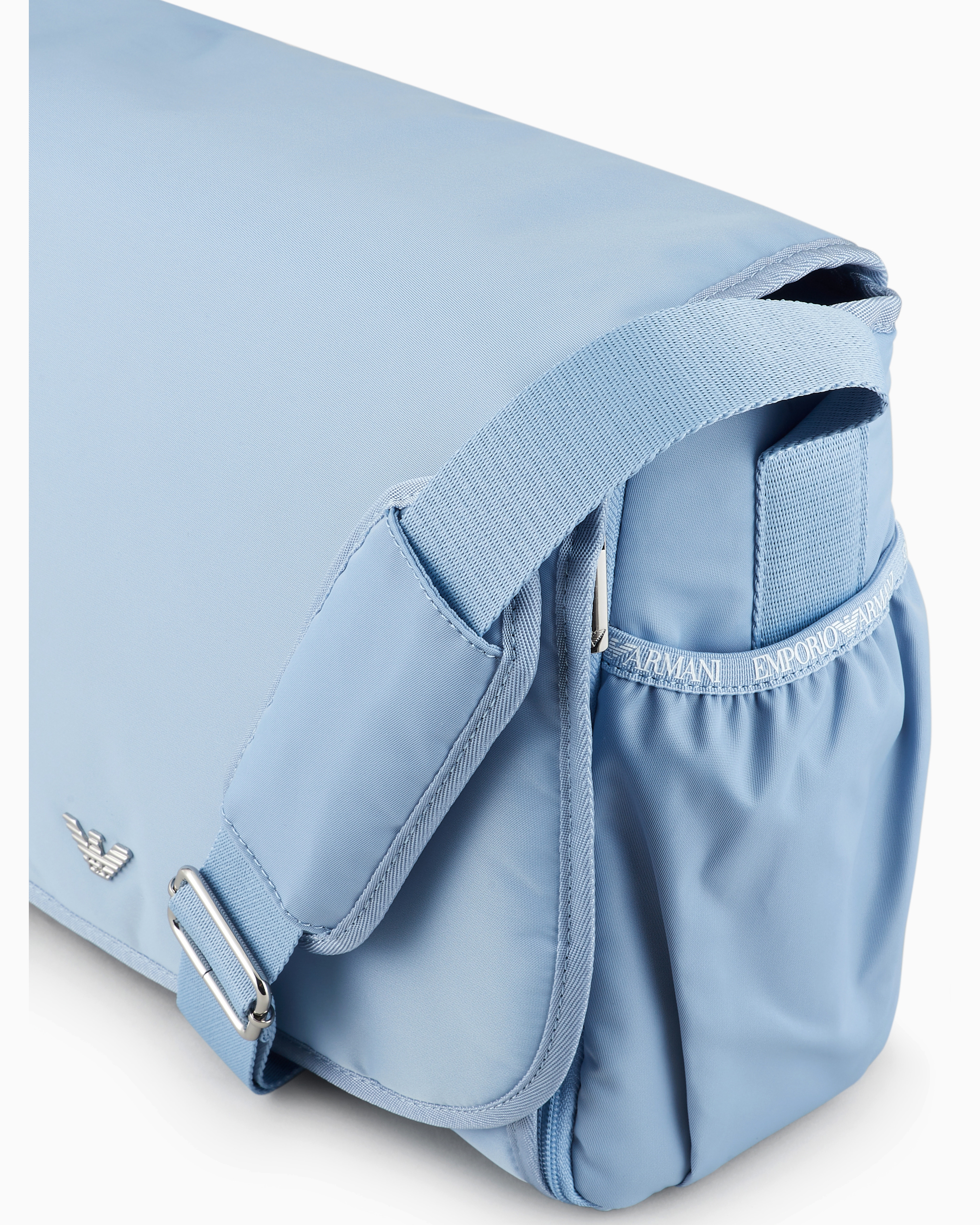 Emporio Armani Mummy Bag Set With Eagle Plate In Azure