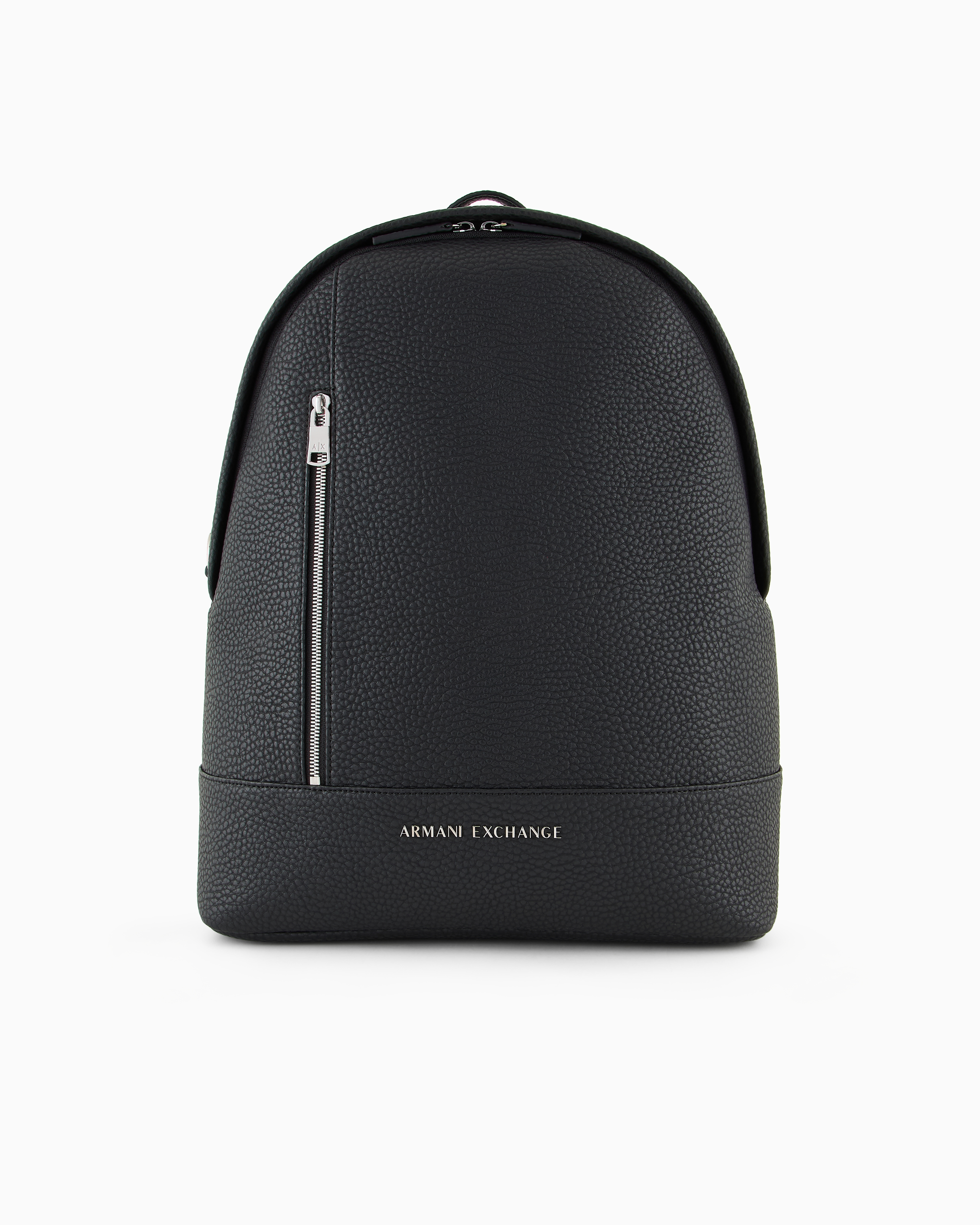 Shop Armani Exchange Coated Fabric Backpack In Black