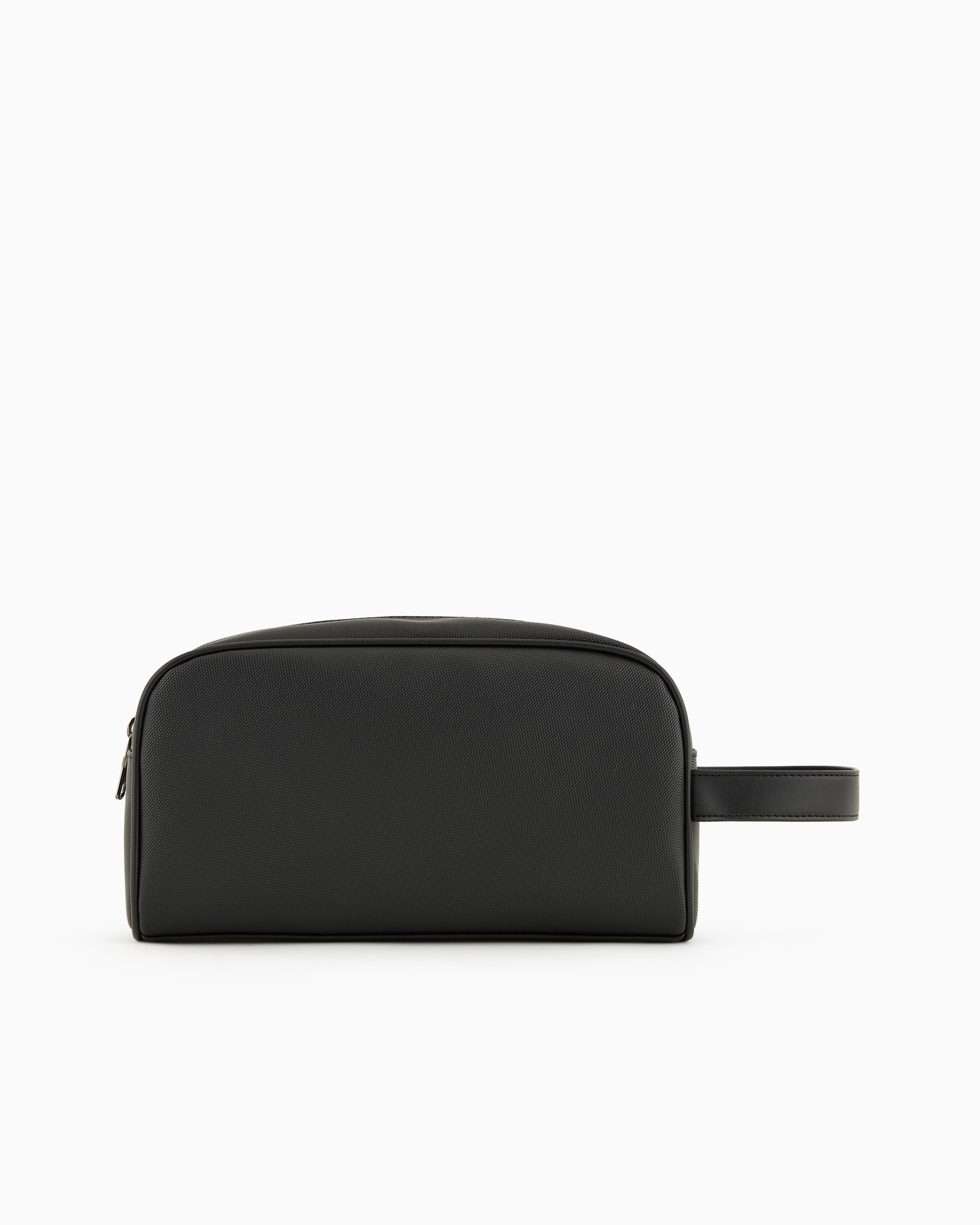 Armani Exchange Beauty Case With Monogram And Stripes In Black