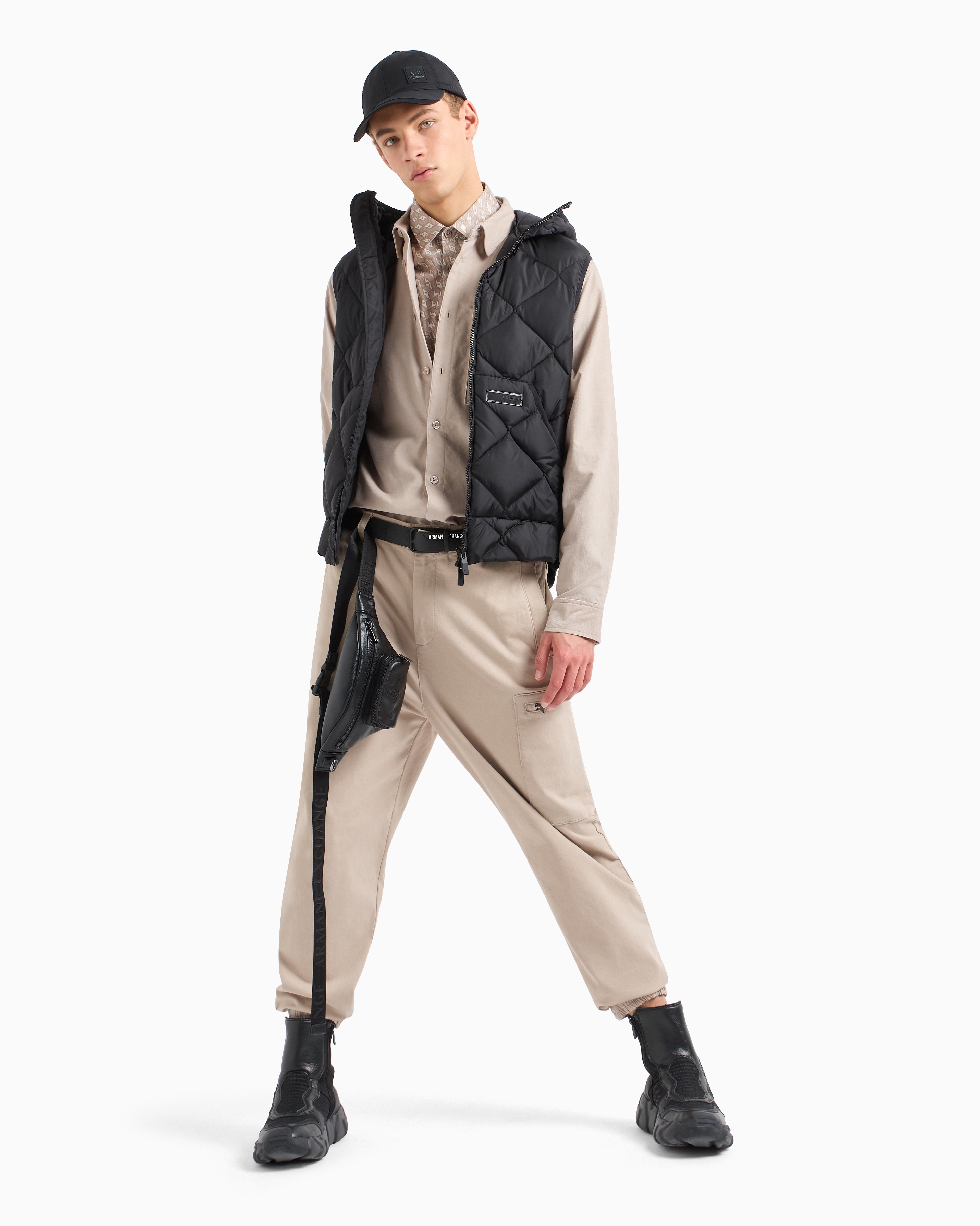 Regular fit patterned satin cotton shirt
