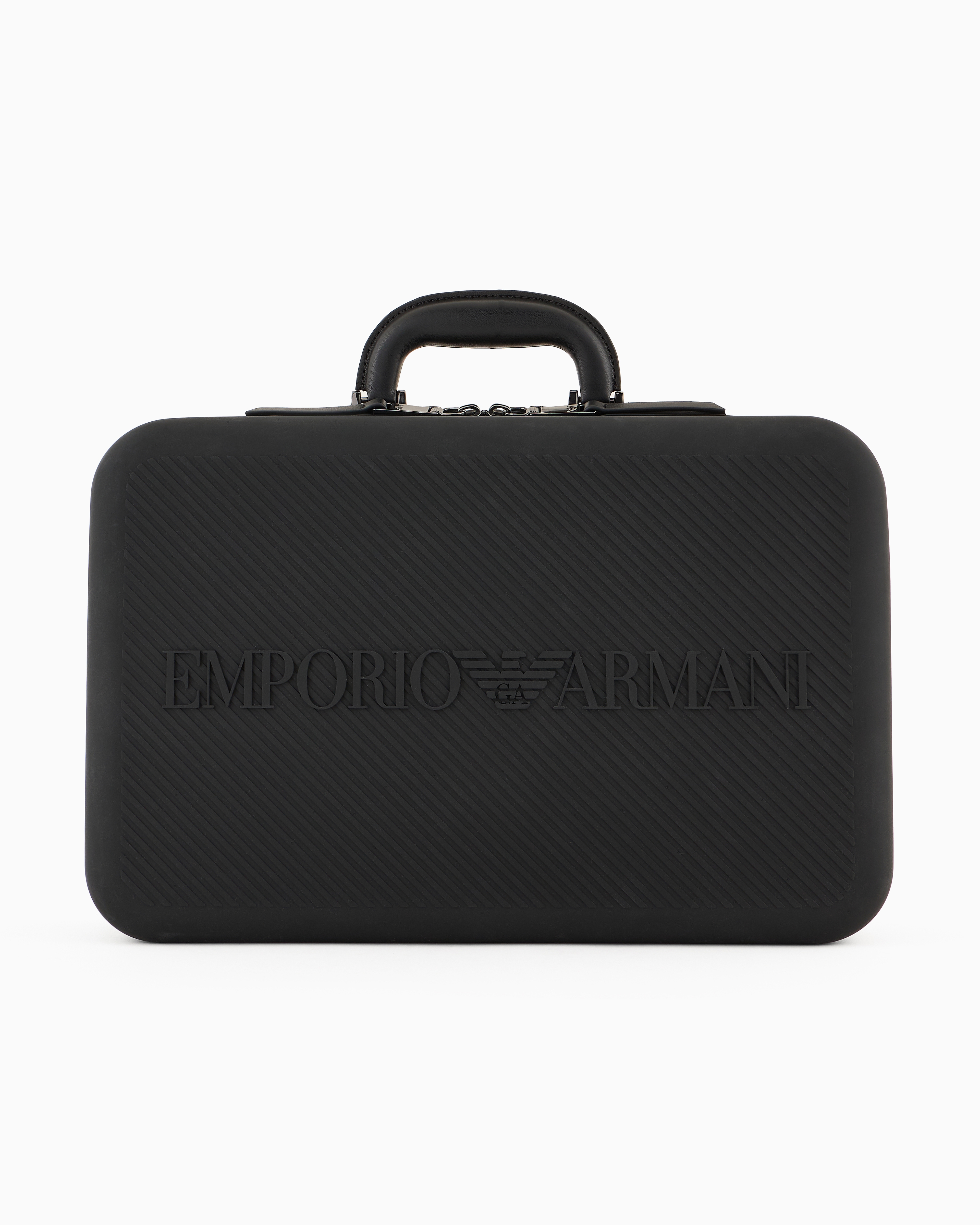 EMPORIO ARMANI ASV RECYCLED RUBBER BUSINESS BAG WITH LOGO 