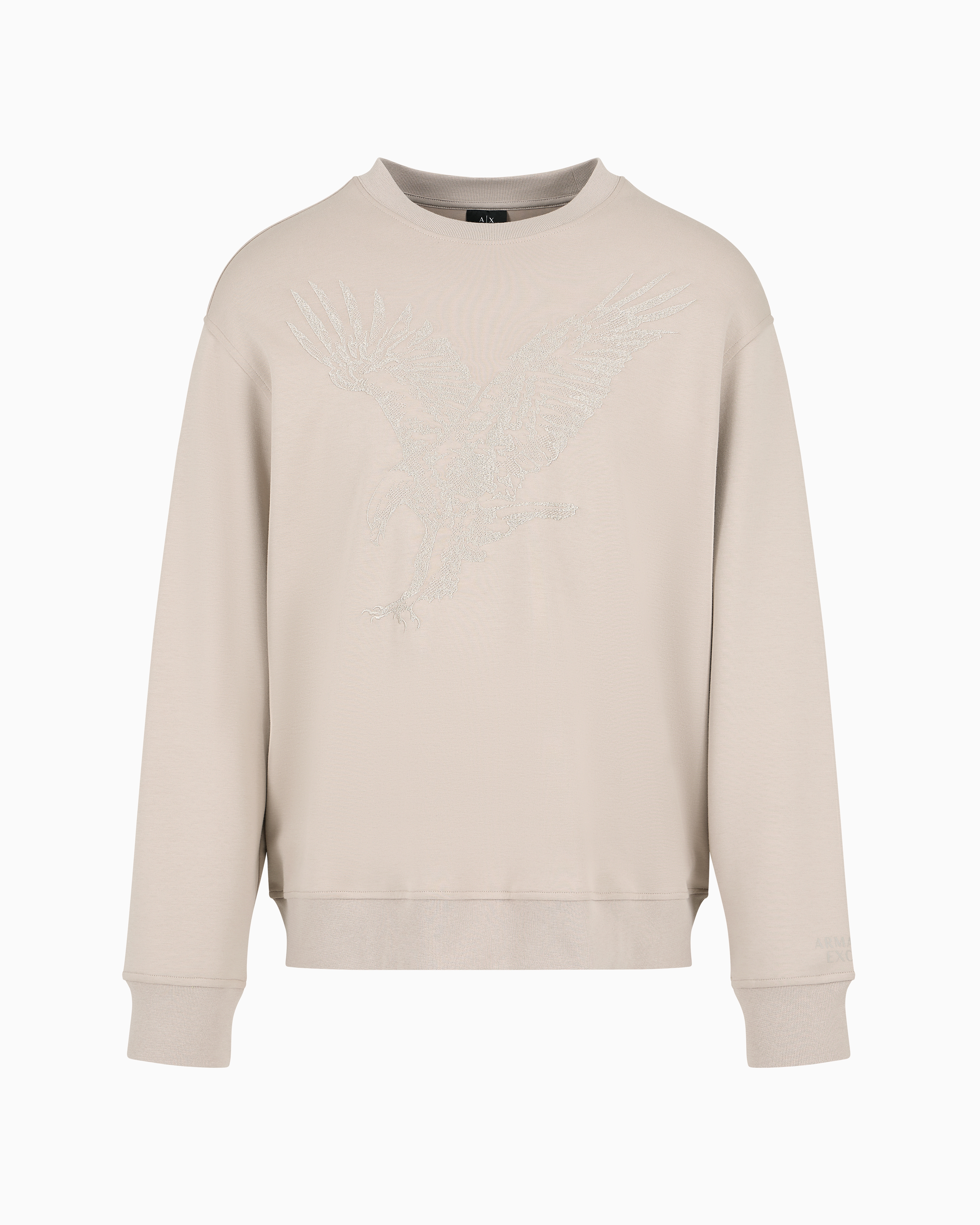 Armani Exchange Official Store Sweats Sans Capuche In Beige