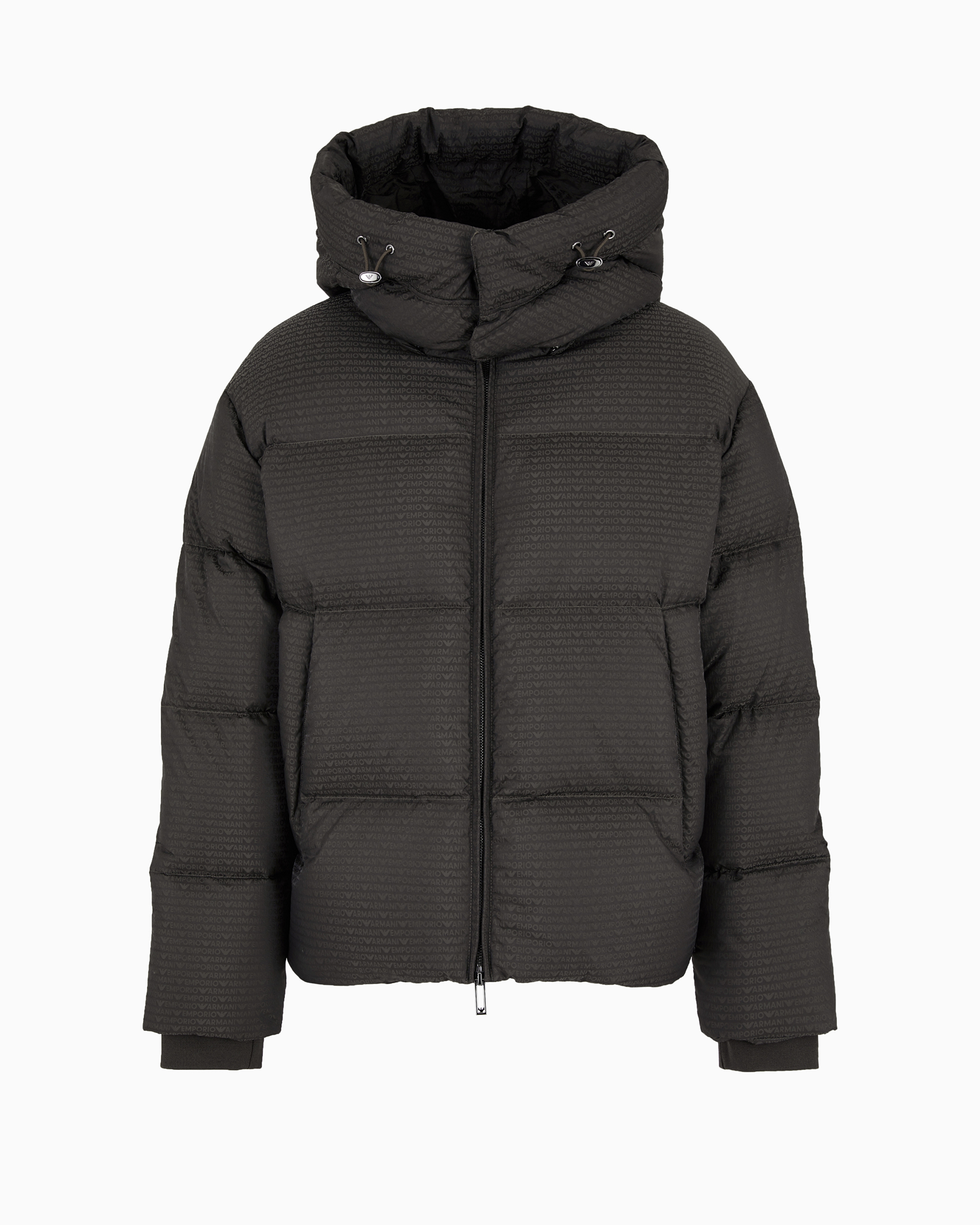 【一部予約販売】 jacket down hooded Zipped, in all-over with nylon jacquard ジャケット・ブルゾン
