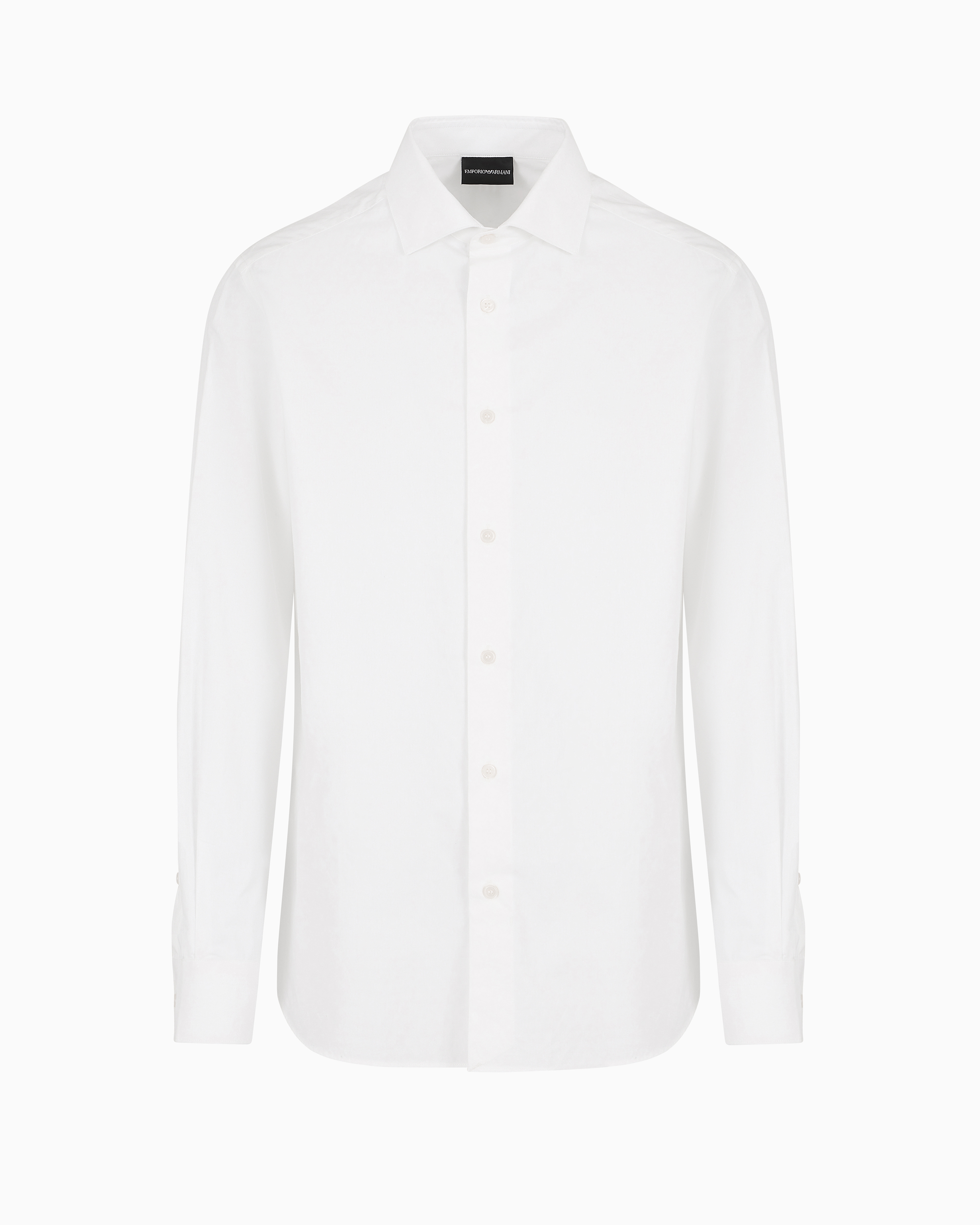 Emporio Armani Official Store Chemise En Coton Jacquard Fantaisie Logo All Over In White