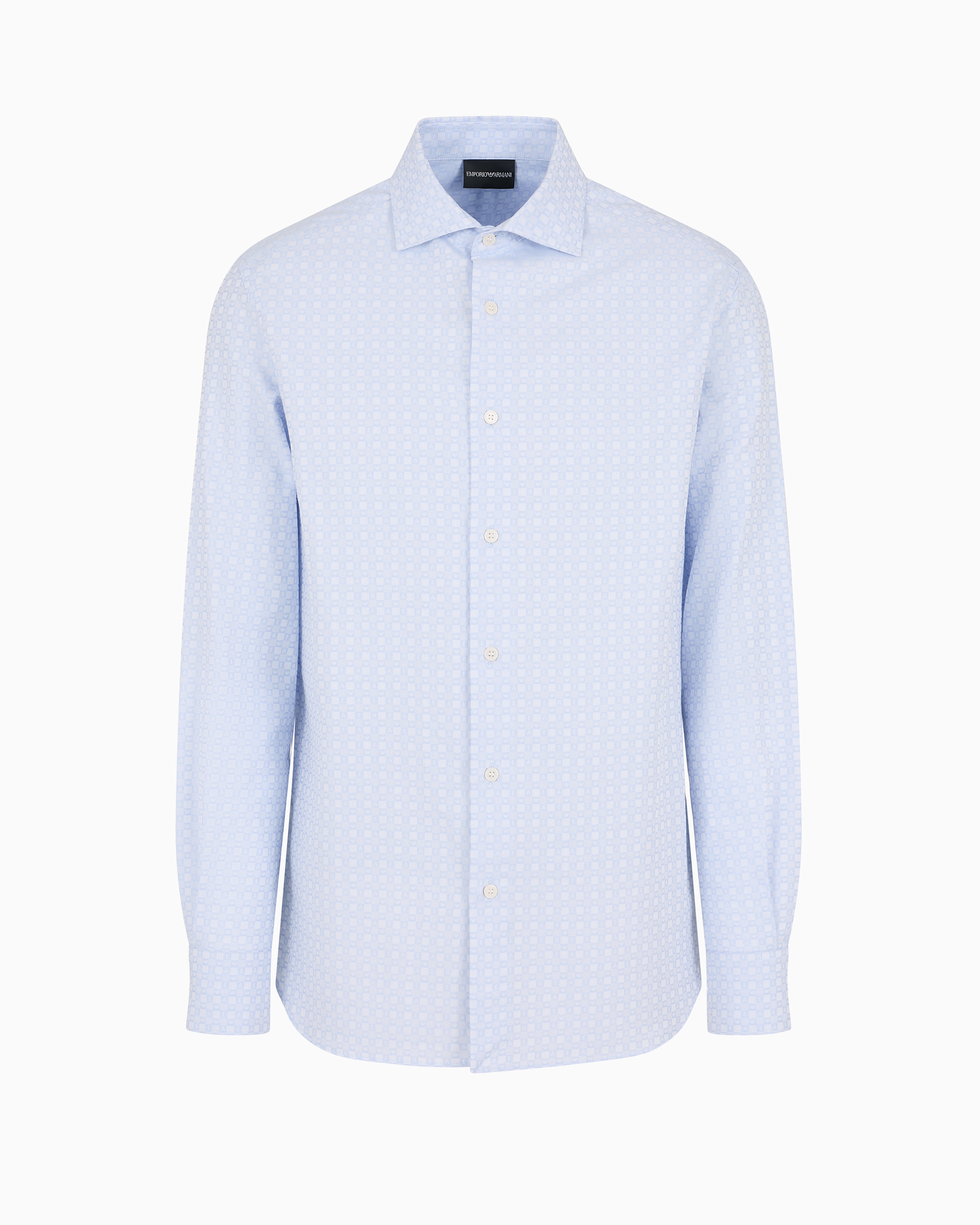 Emporio Armani Official Store Casual Shirts In Azure