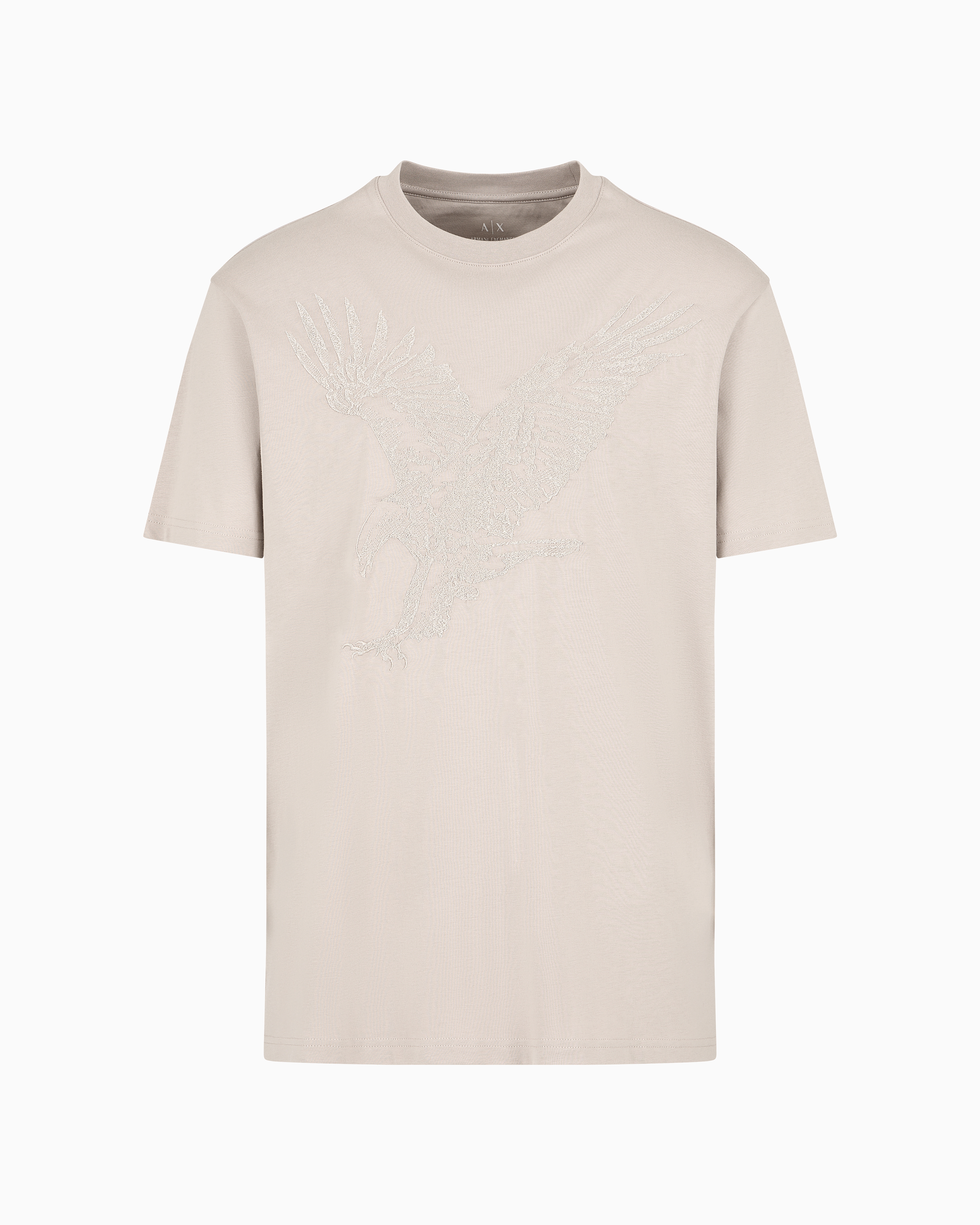 Armani Exchange Official Store Regular Fit T-shirts In Beige