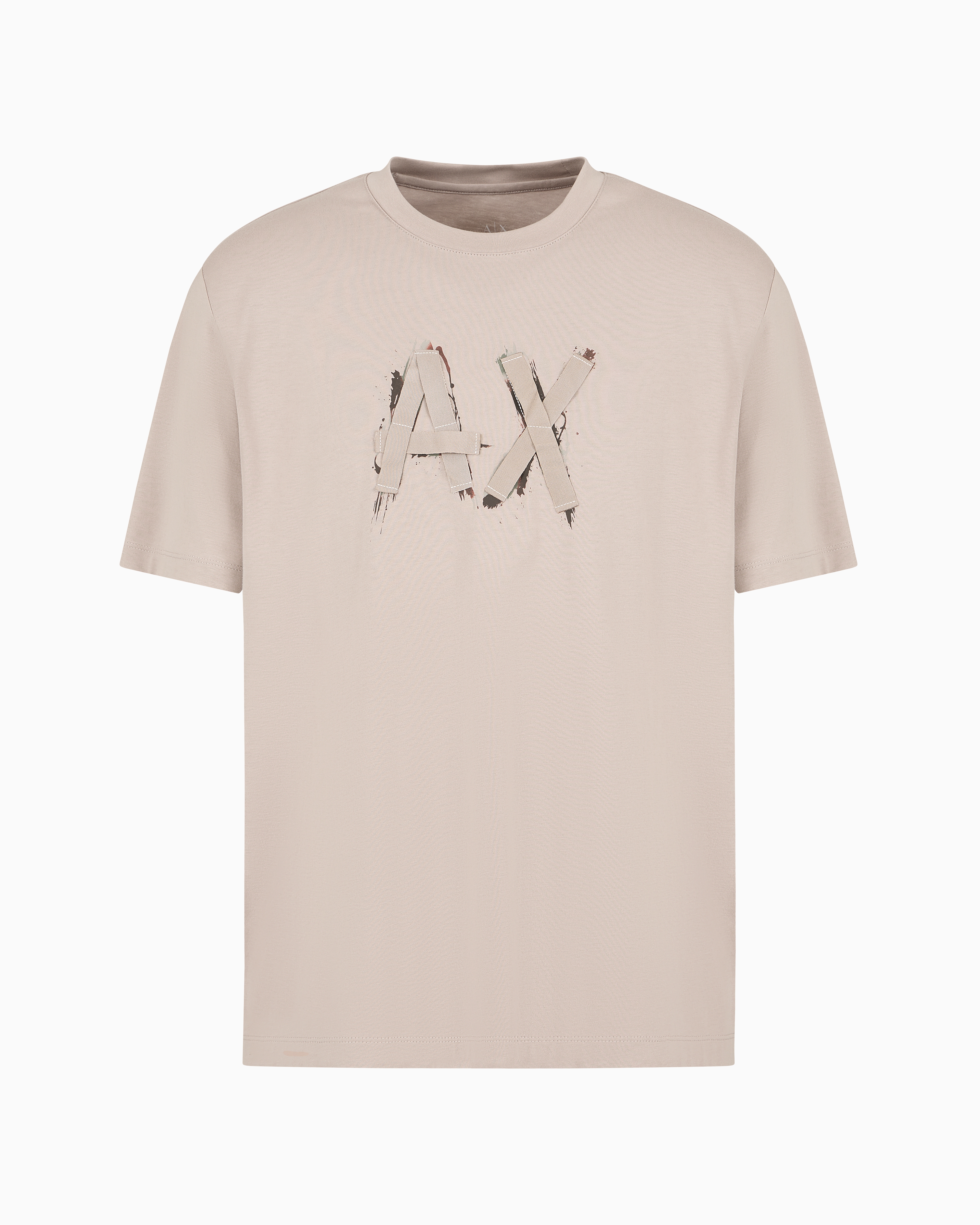 Armani Exchange Official Store Regular Fit T-shirts In Beige