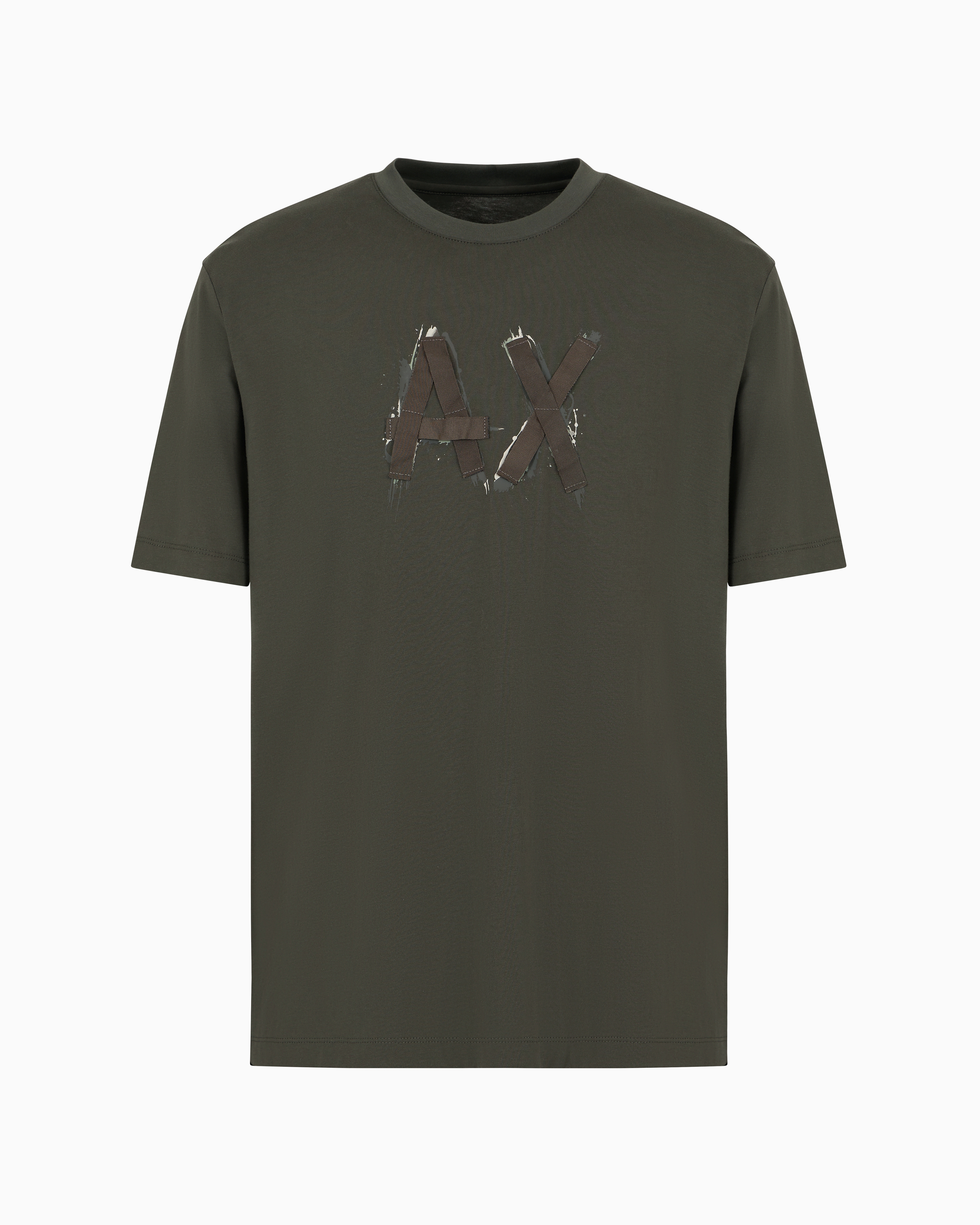 Armani Exchange Official Store Regular Fit T-shirts In Dark Gray