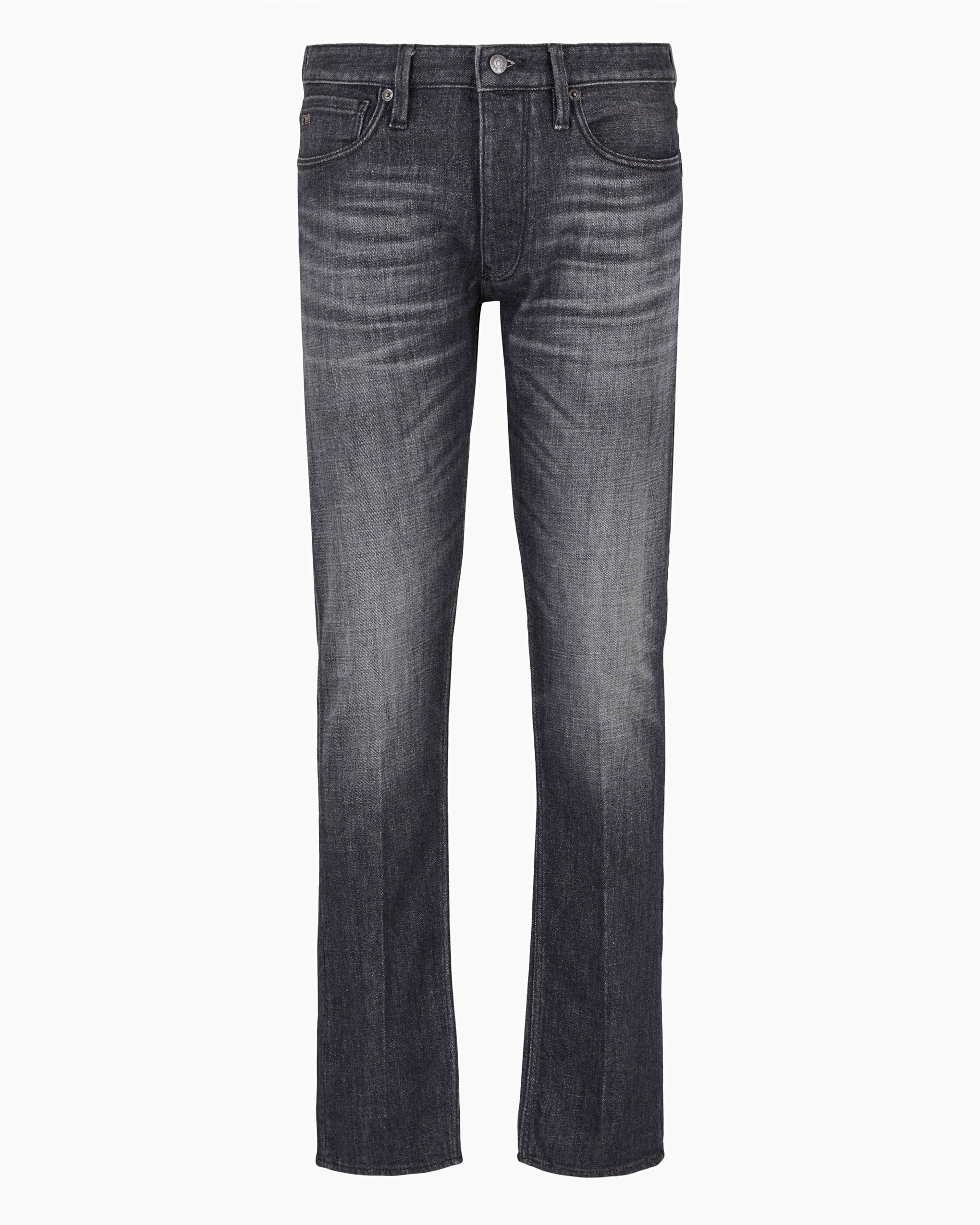 Emporio Armani J75 Slim-fit, Rinse-washed Stretch Denim Jeans In Black