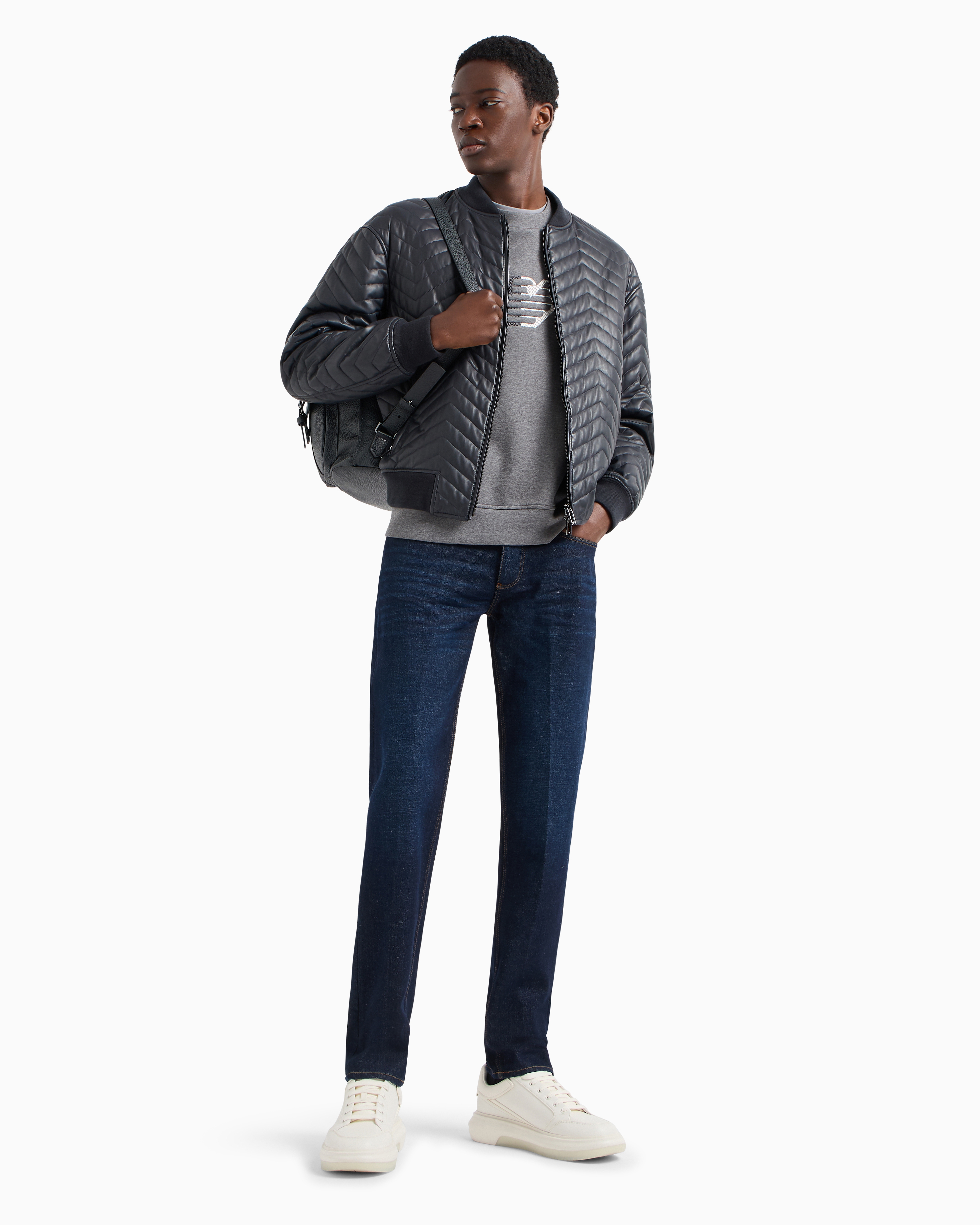 Emporio Armani Official Store Slim Fit Jeans In Dark Blue