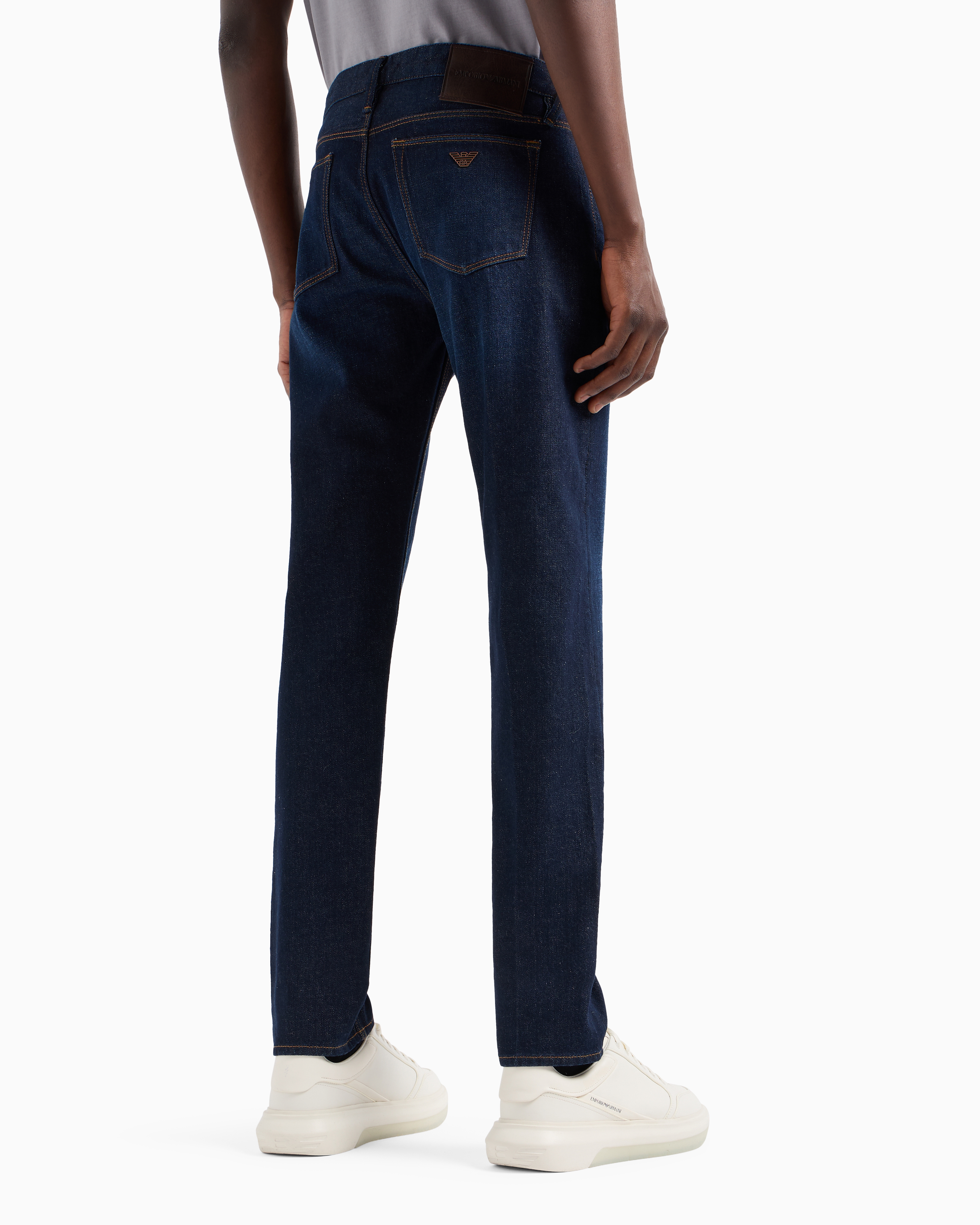 Emporio Armani Official Store Slim Fit Jeans In Dark Blue