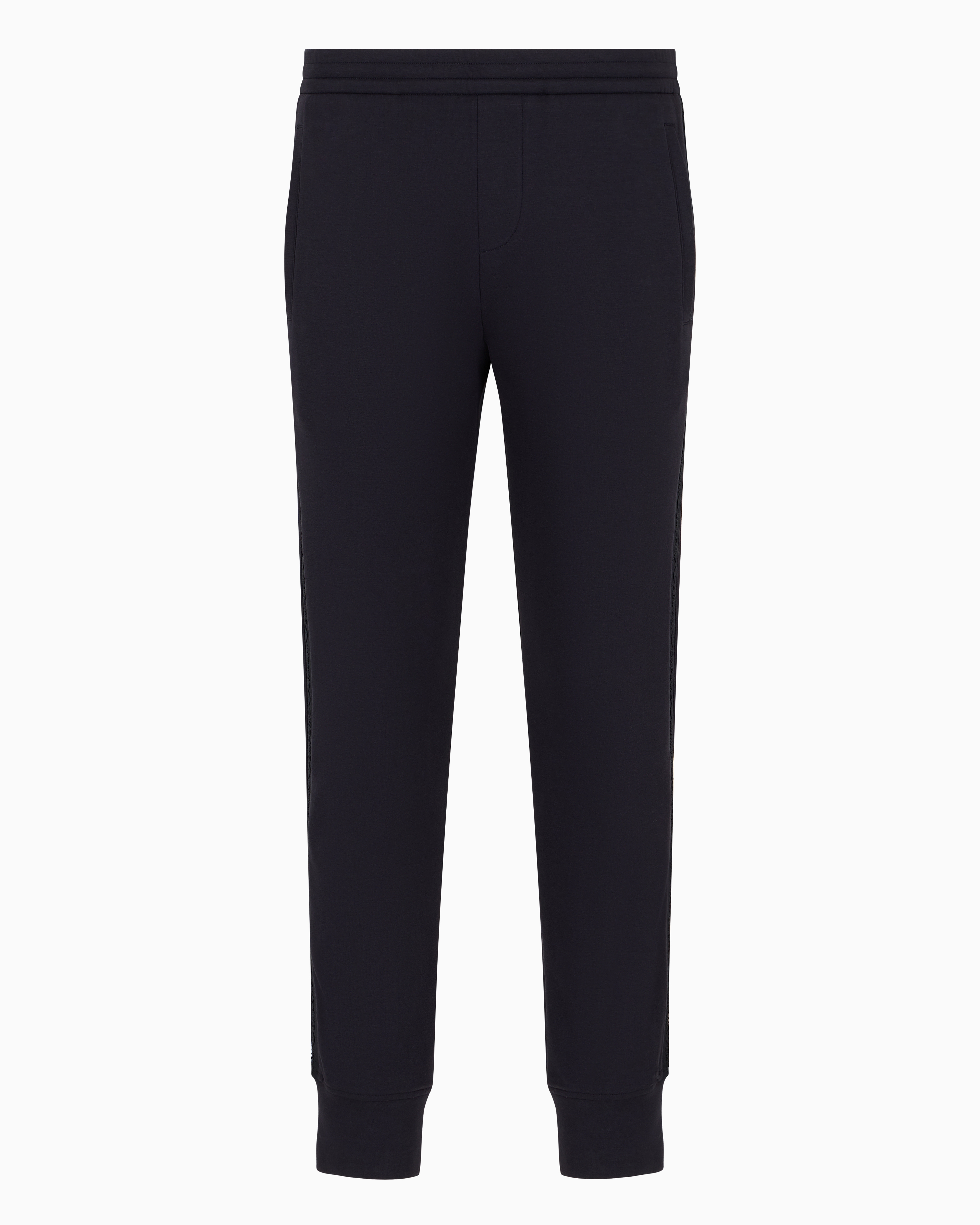 Double-jersey joggers with logo tape | Emporio Armani