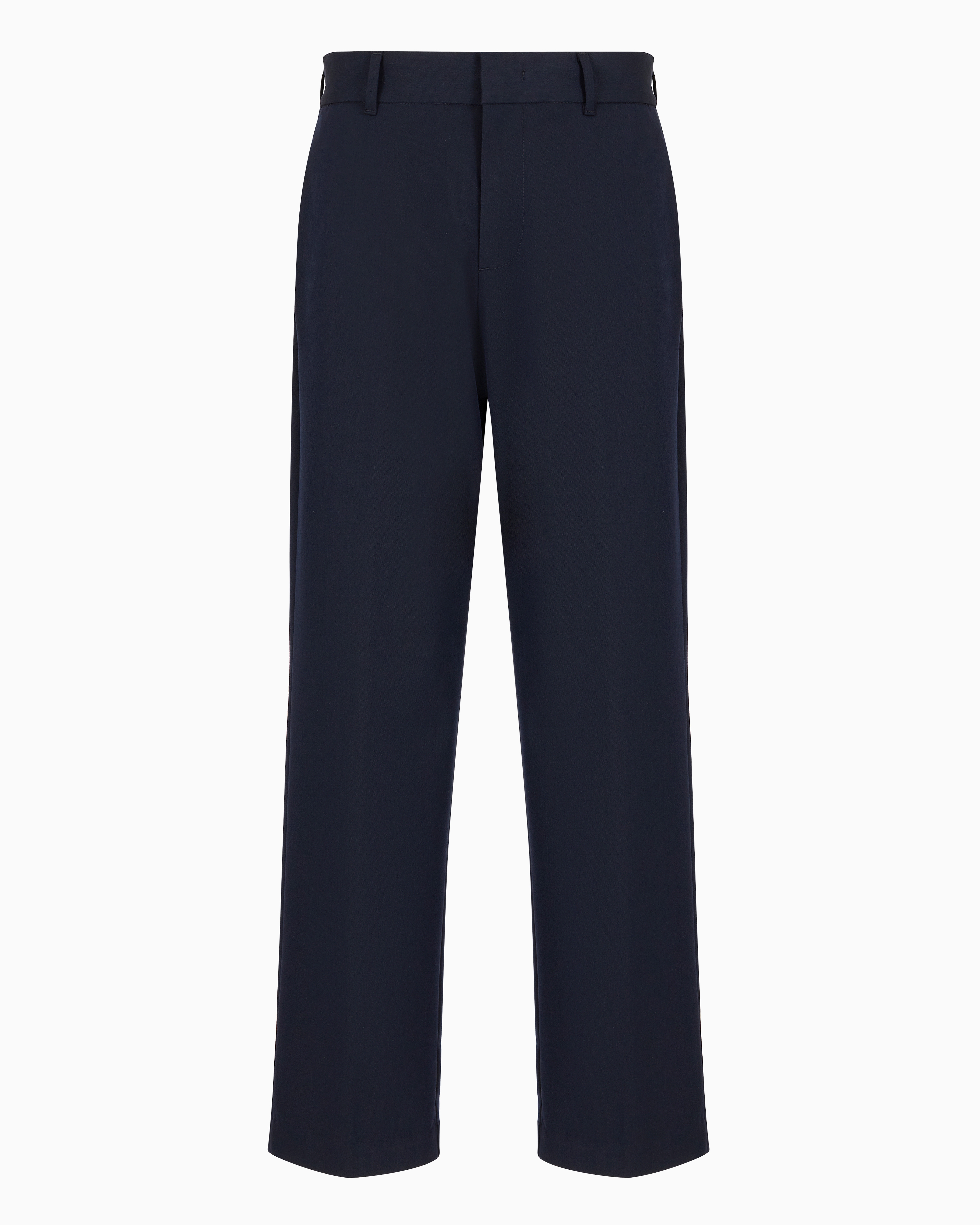 Giorgio Armani Wool Stretch Trousers Navy at CareOfCarl.com