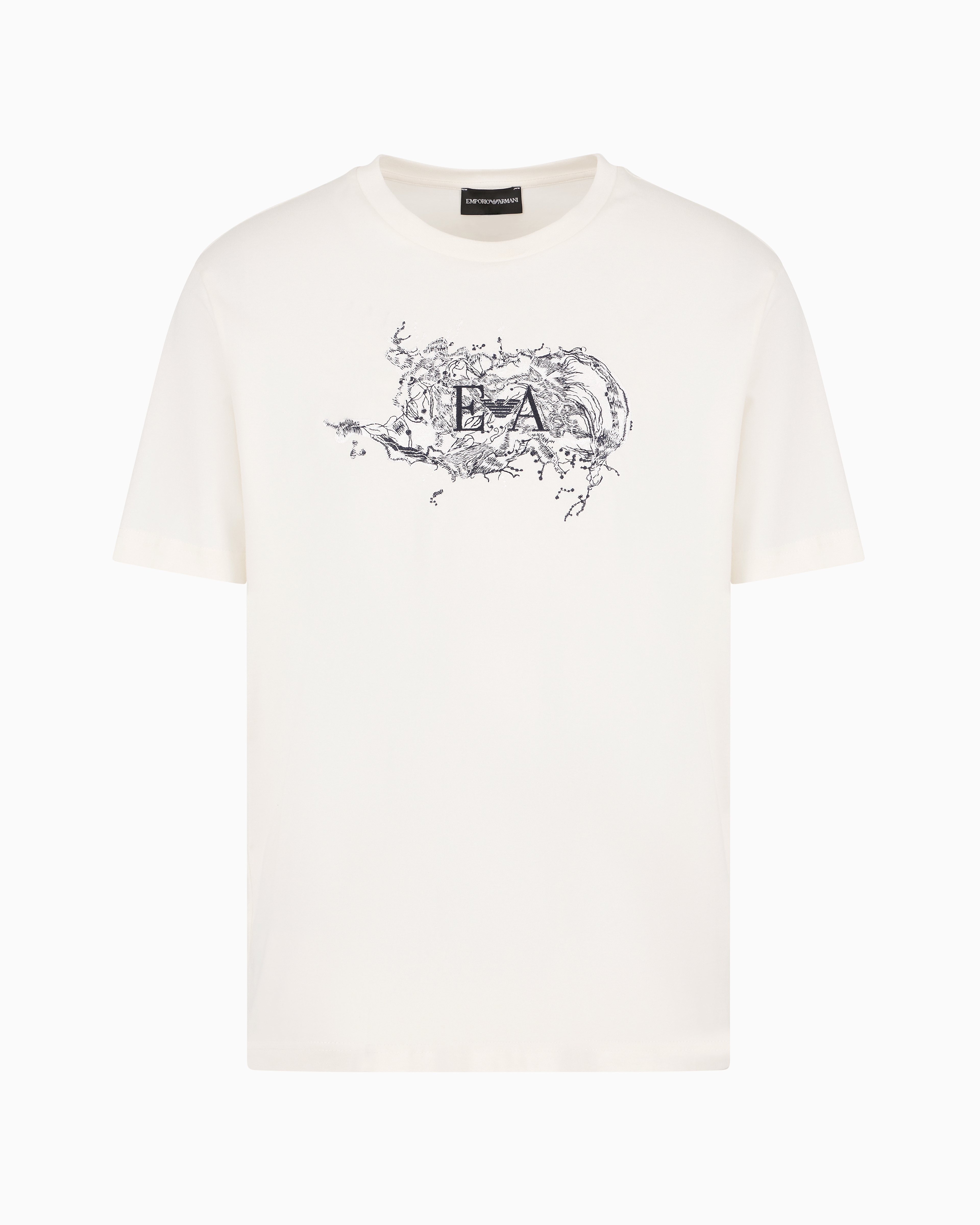 Emporio Armani Official Store Regular Fit T-shirts In White