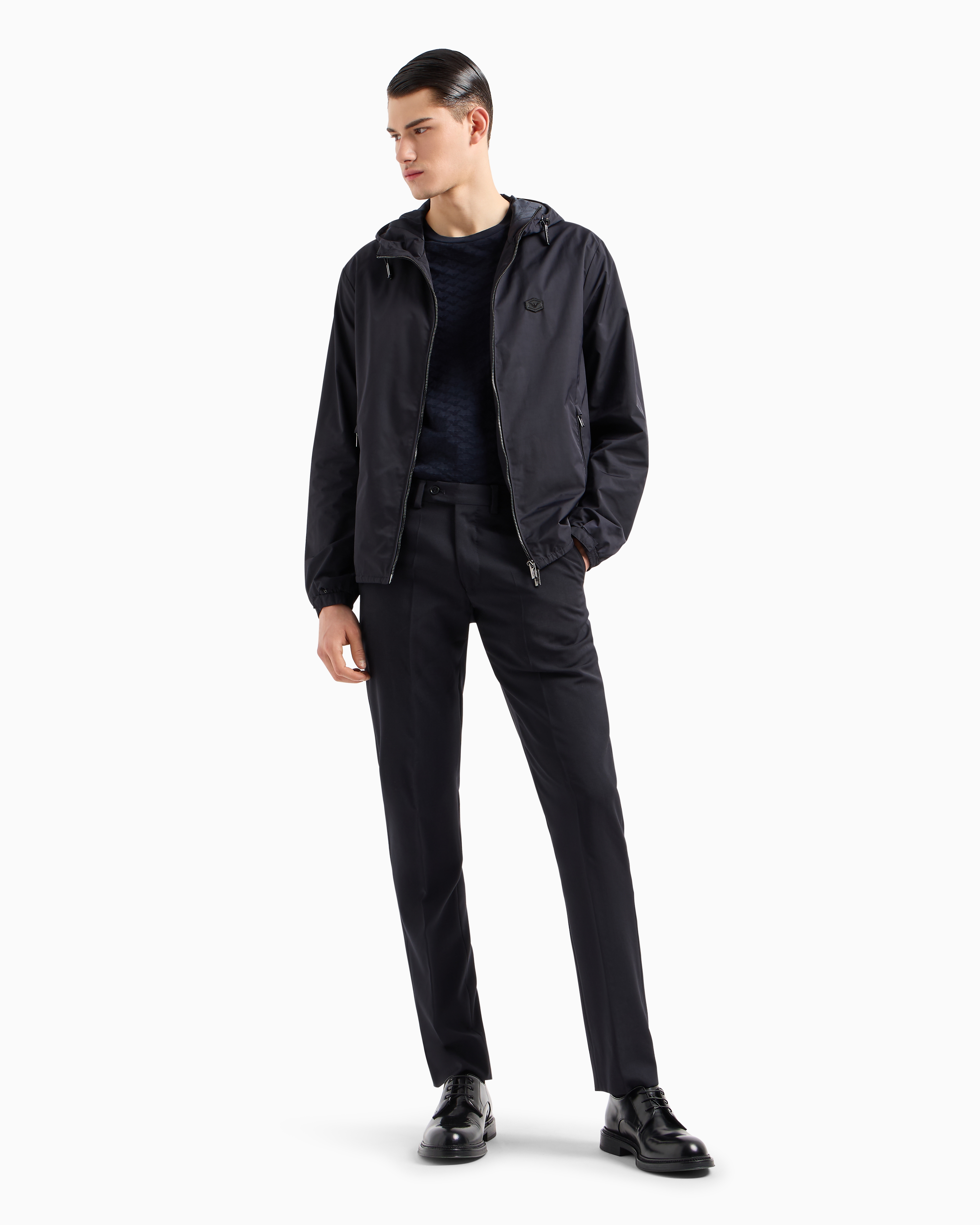 Emporio Armani Logo Patch Water In Navy Blue