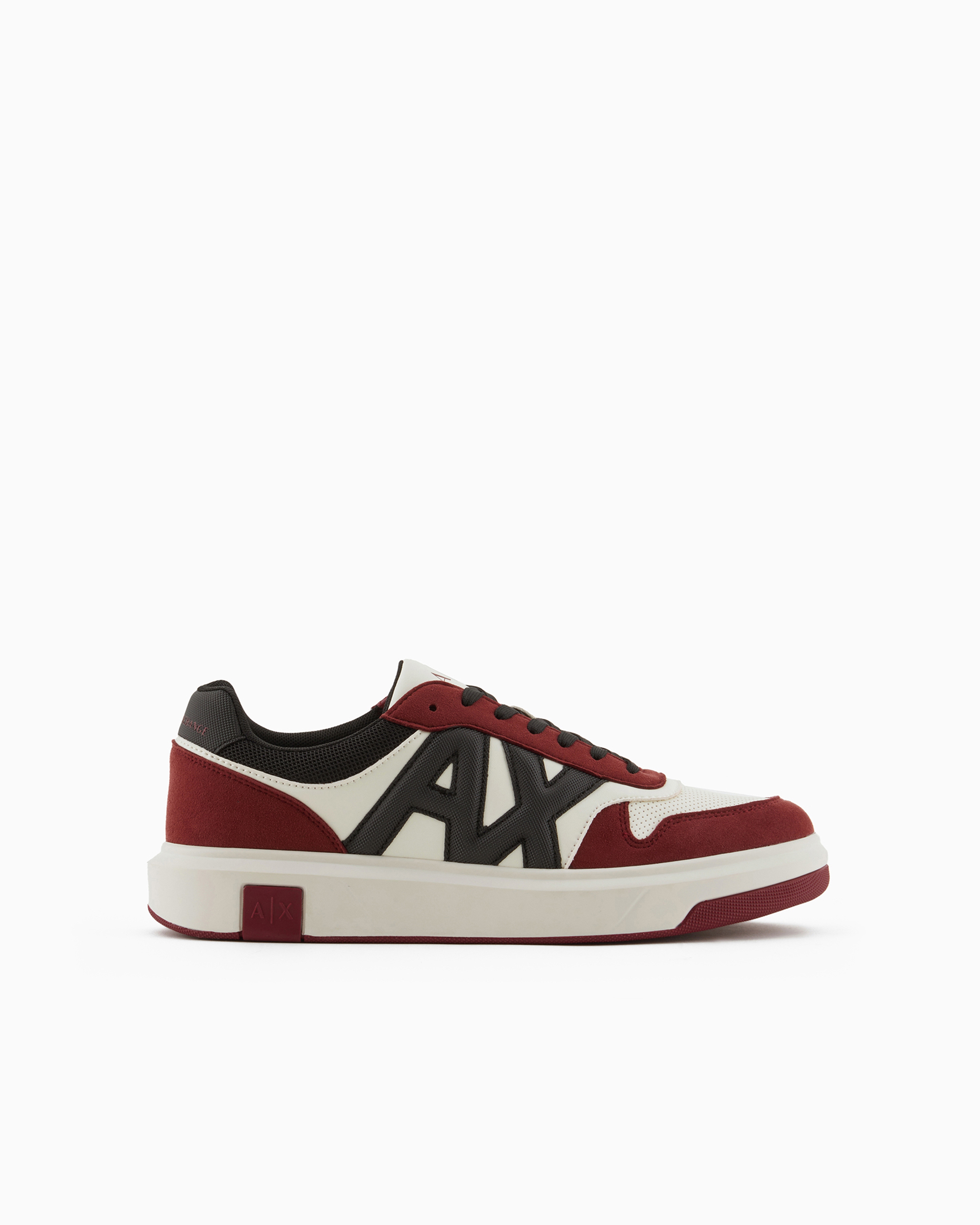 Armani Exchange Official Store Sneakers In Bordeaux