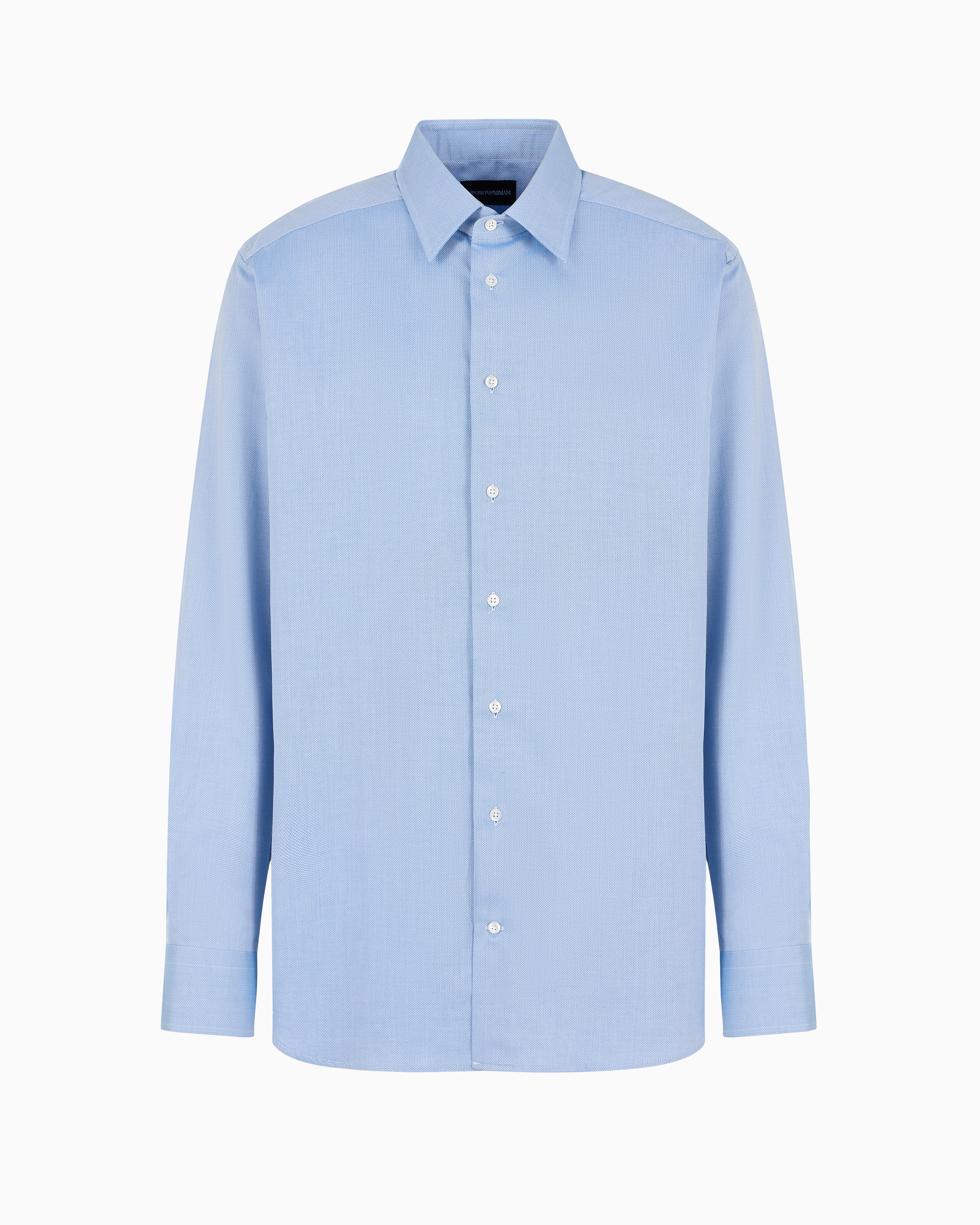 Emporio Armani Official Store Classic Shirts In Light Blue