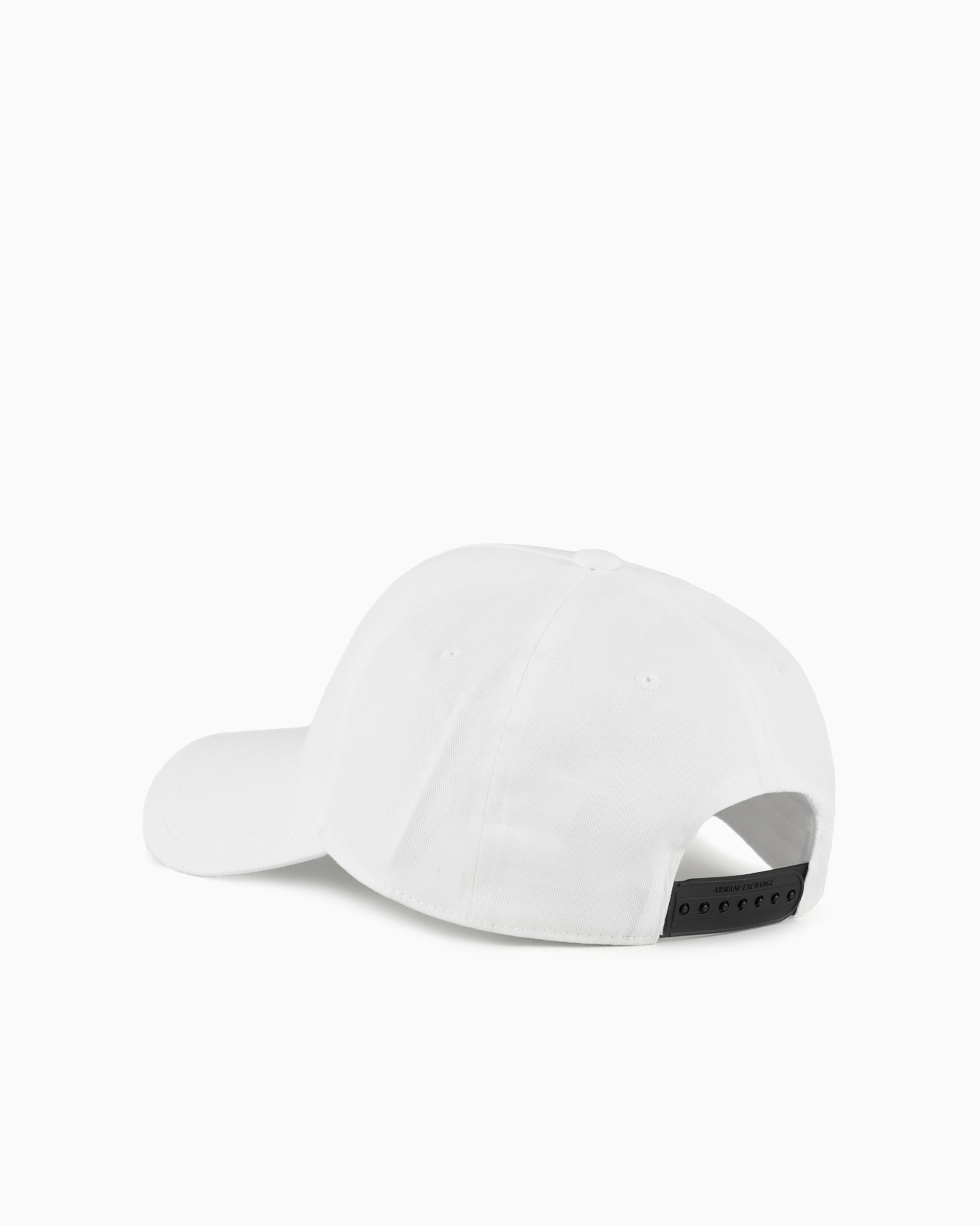 Shop Armani Exchange Visor Cap With Logo In White