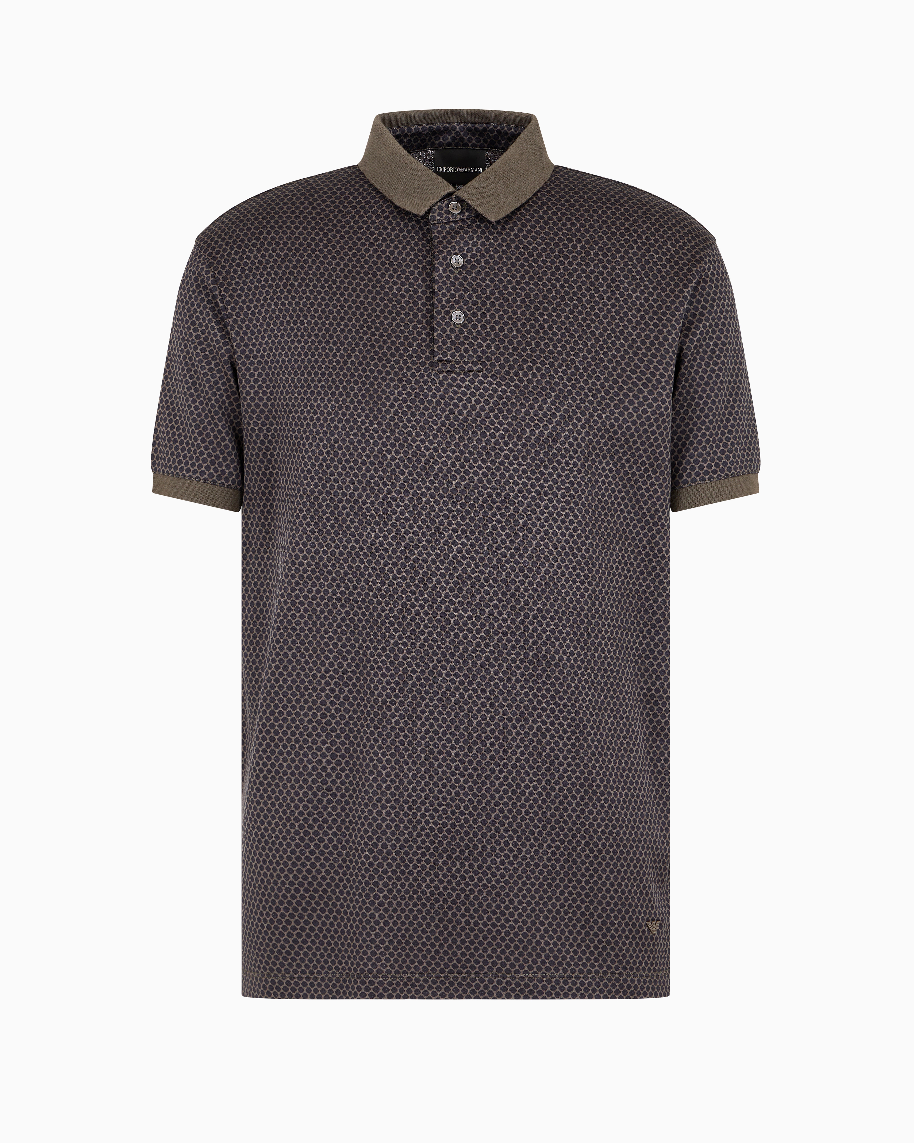 Emporio Armani Official Store Polo Shirts In Militare Logo
