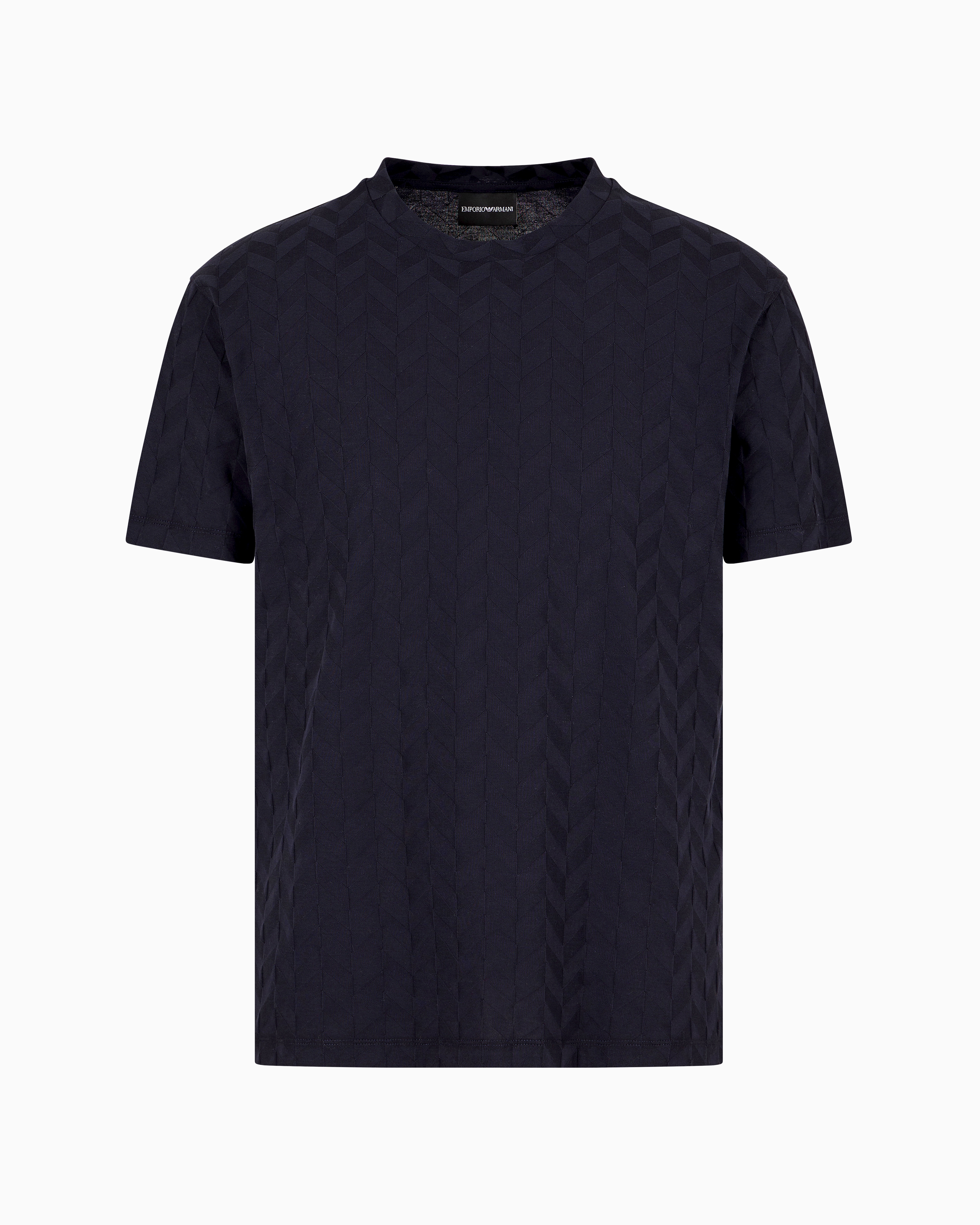 Emporio Armani Official Store T-shirts Coupe Standard In Bleu