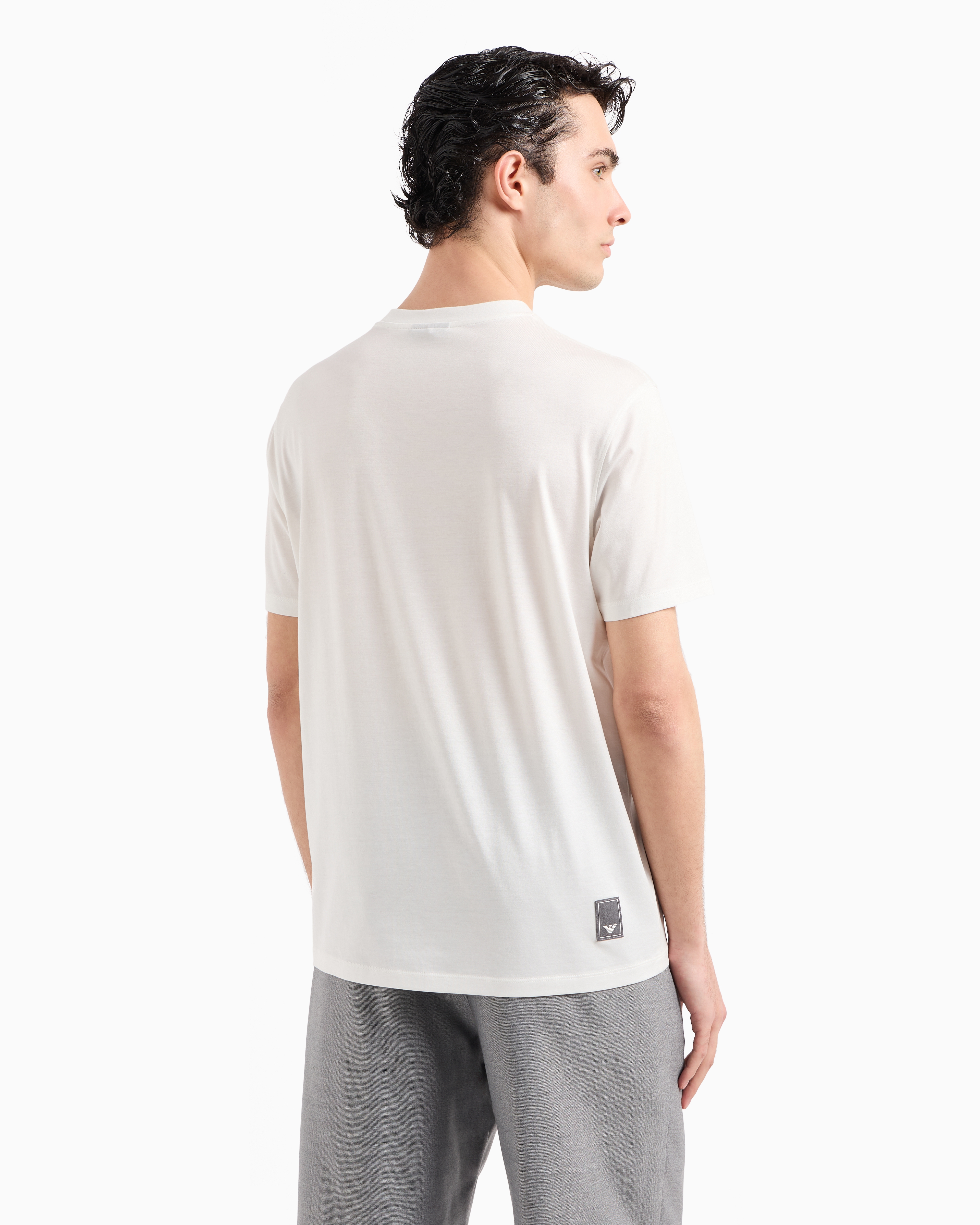Travel Essential Lyocell-blend jersey T-shirt | Emporio Armani