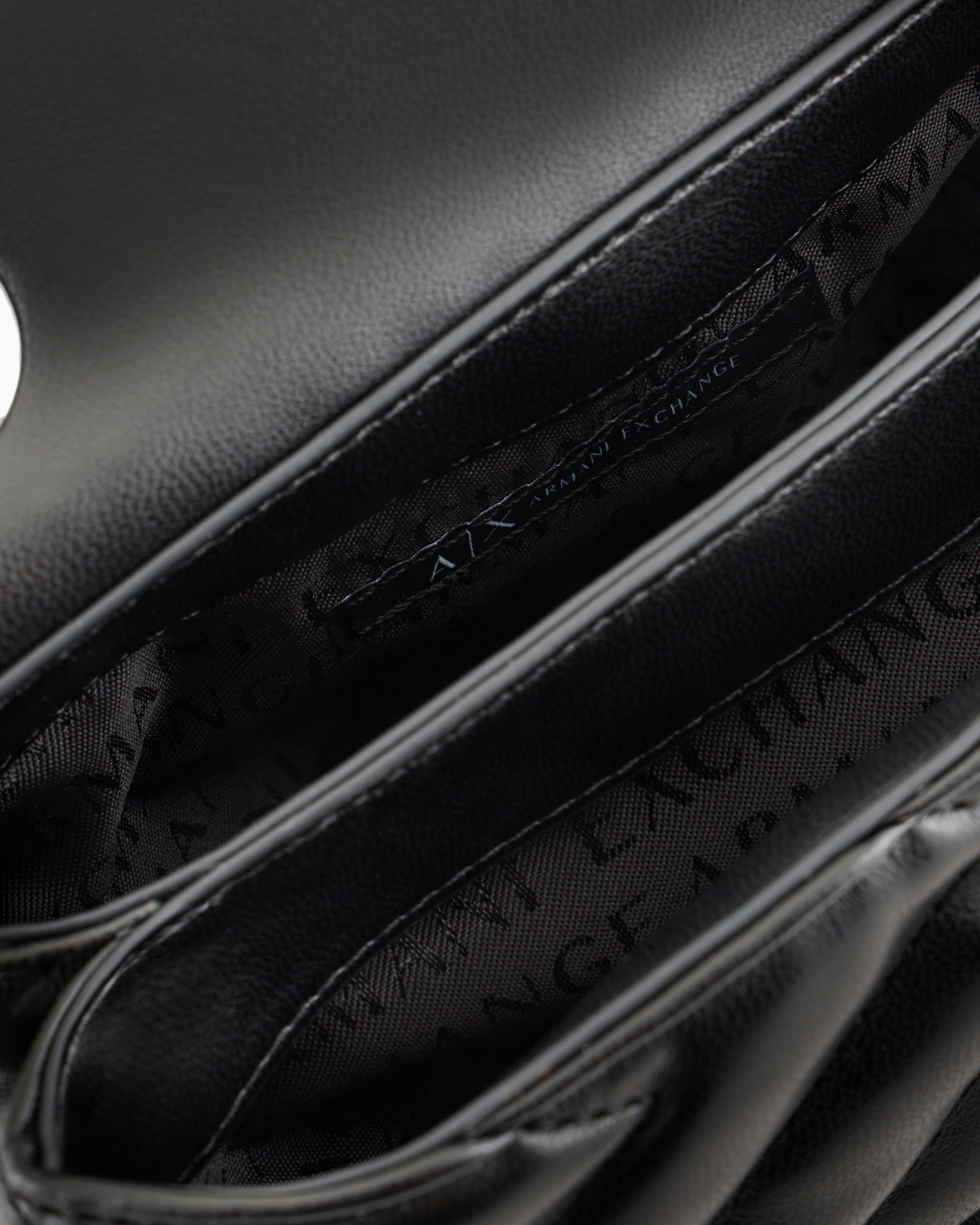 Armani Exchange Small Shoulder Bag With Quilted Workmanship In Black