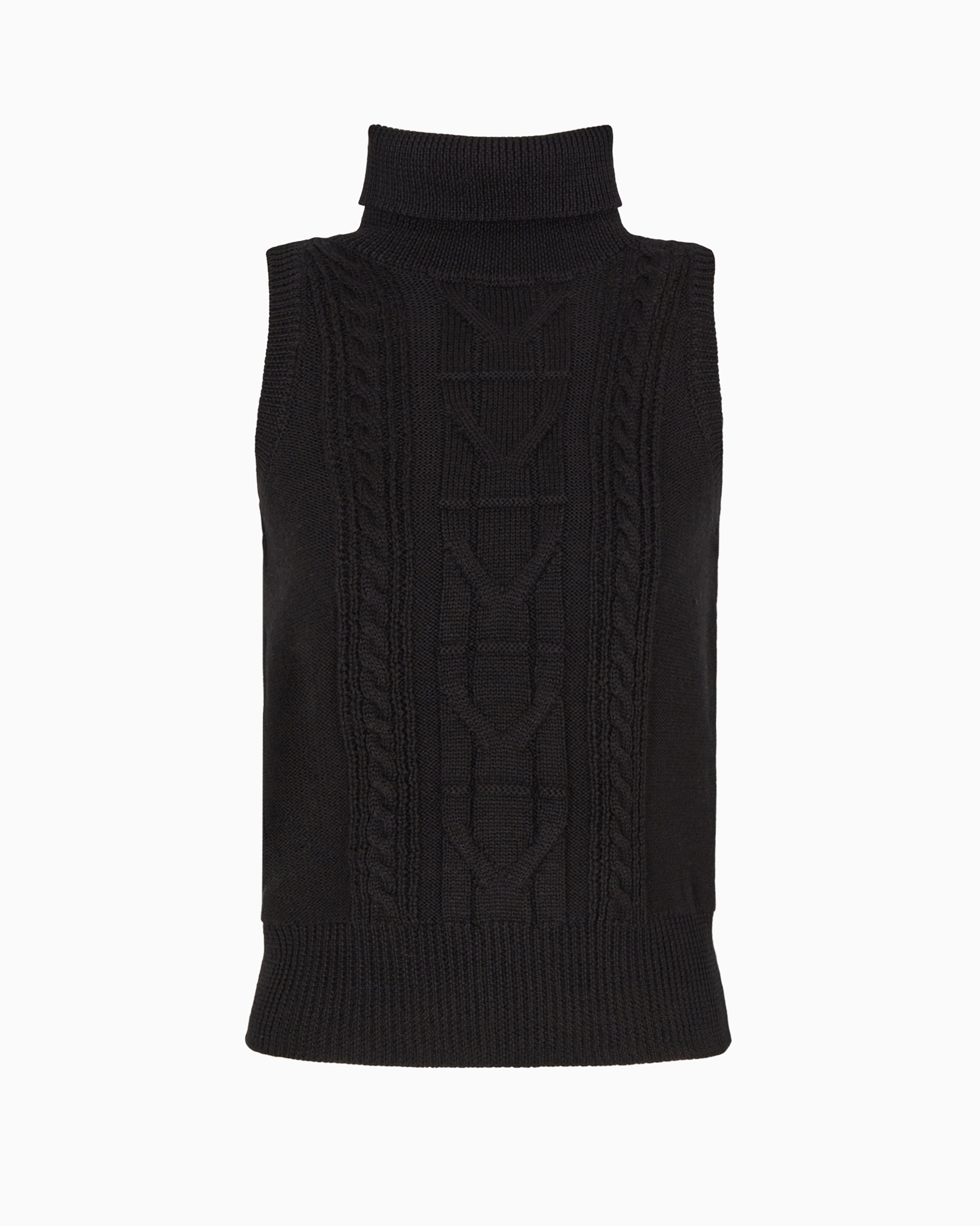 Armani Exchange Official Store Knitted Tops In Black