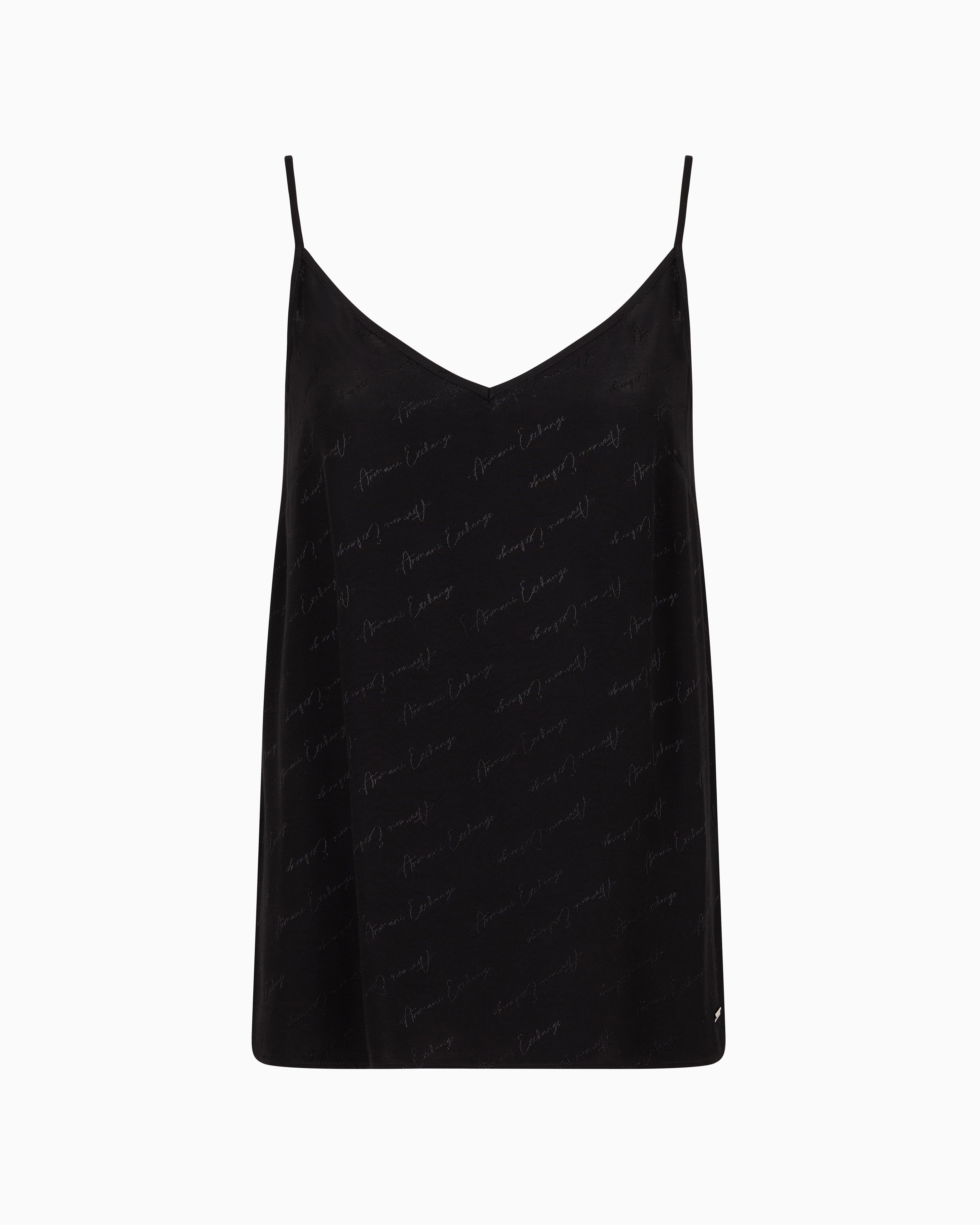 Fabric top with allover logo
