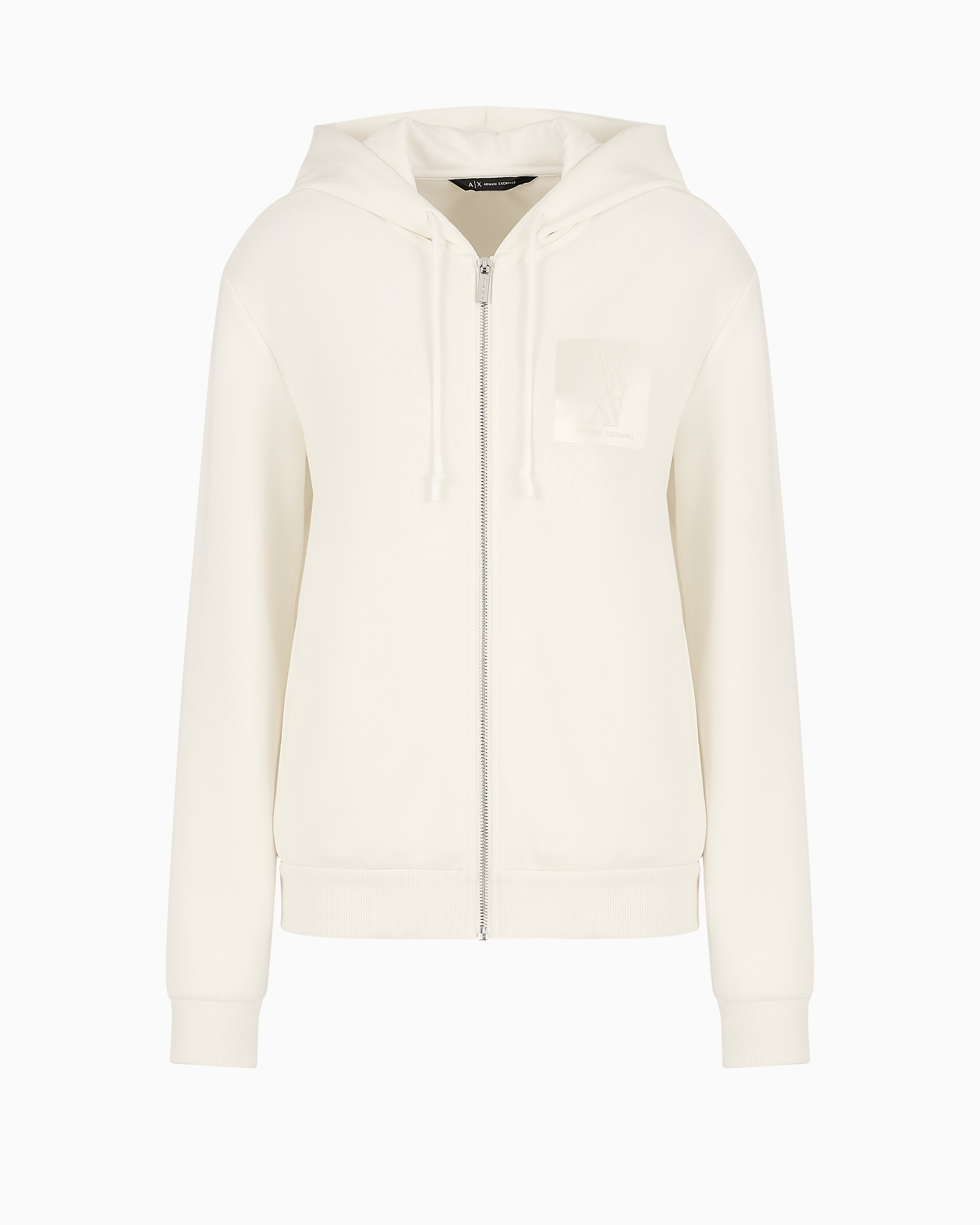 Armani Exchange Official Store Zip-up Sweatshirts In White