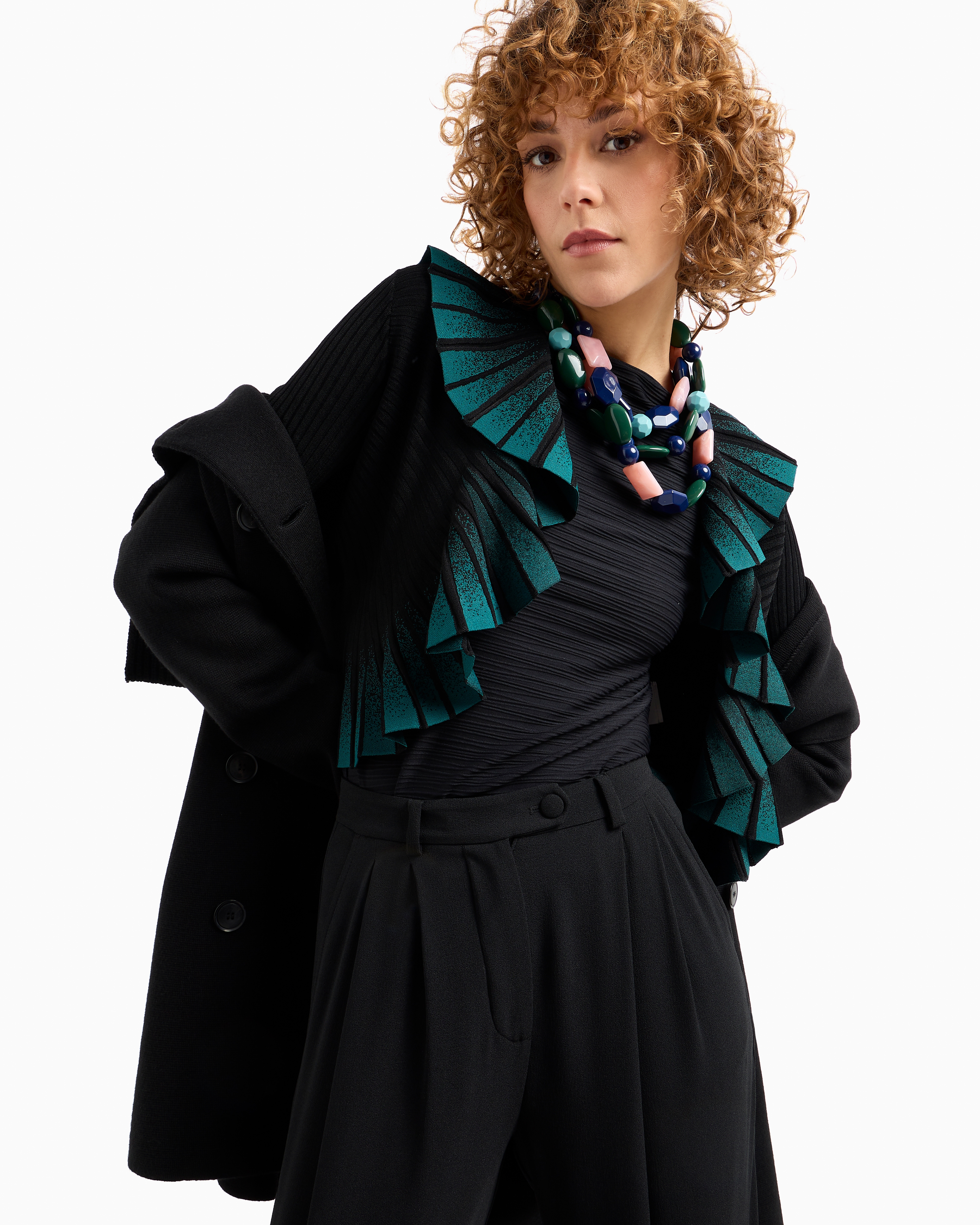 Emporio Armani She Camiseta Armani Exchange Negra Mujer Emporio